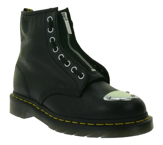 Dr. Martens 1460 MP Toe Plate Lunar Stivali con cerniera da Stivali in vera pelle con puntale in metallo 31682001 Nero