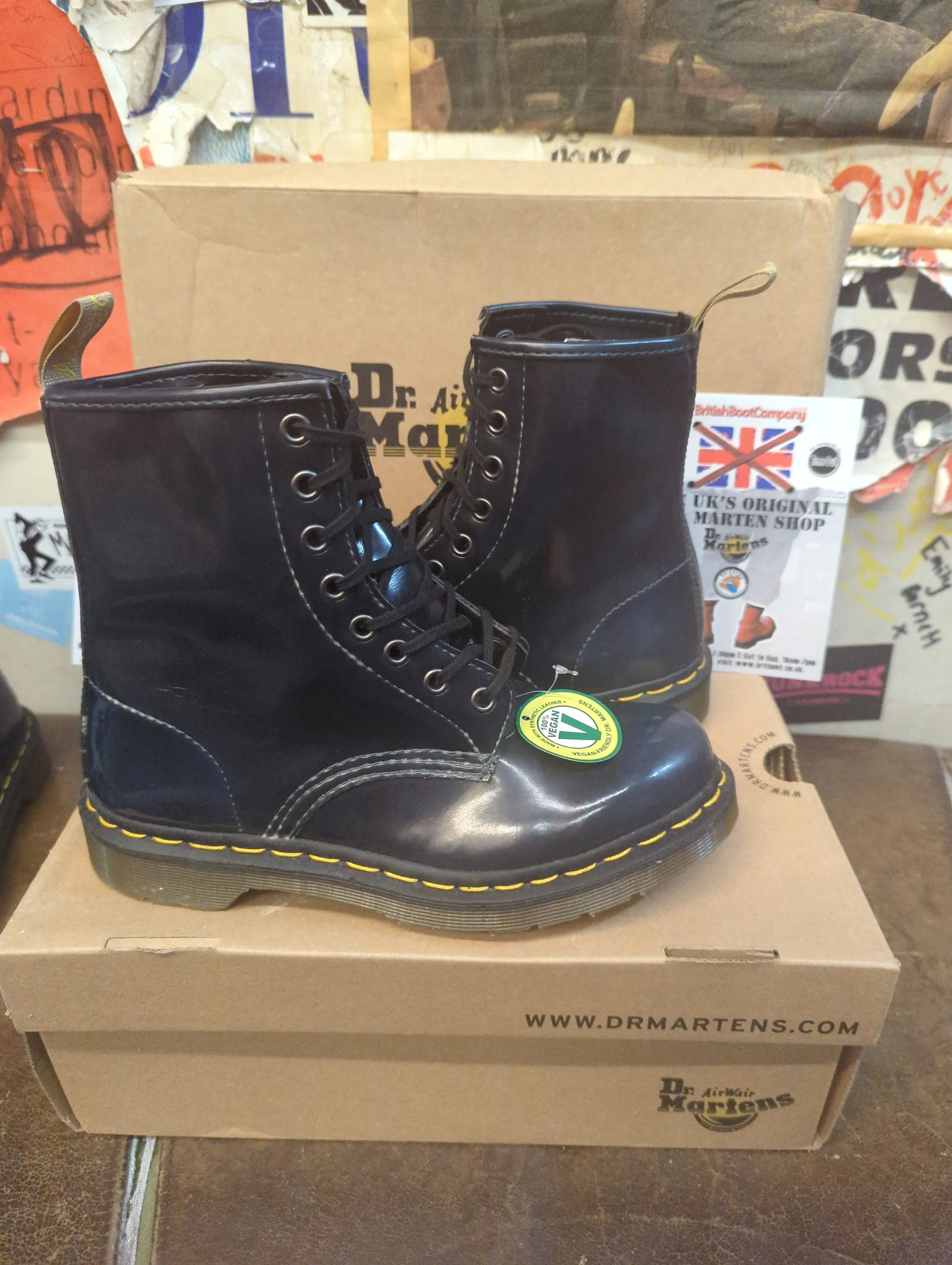 Dr Martens 1460 Navy Vegan 8 Hole Various Sizes