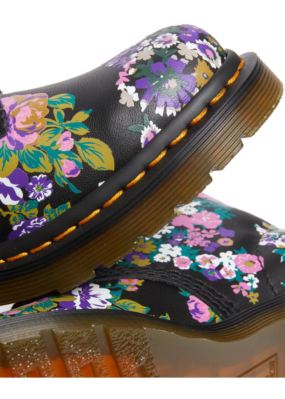 Dr. Martens 1460 Pascal Vintage Floral Leather Boots Black Multi