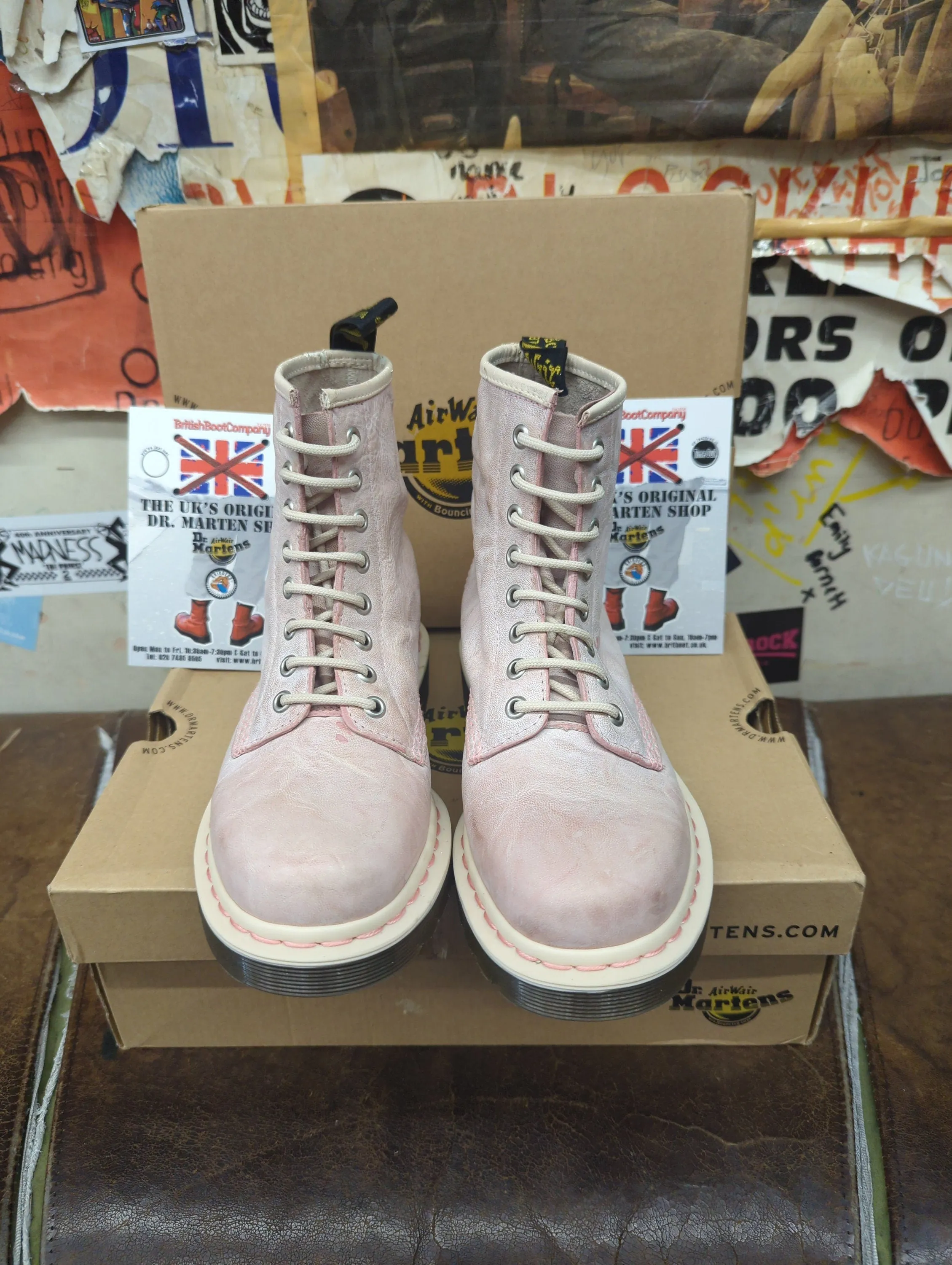 Dr Martens 1460 Pink Parchment 8 Hole Various Sizes