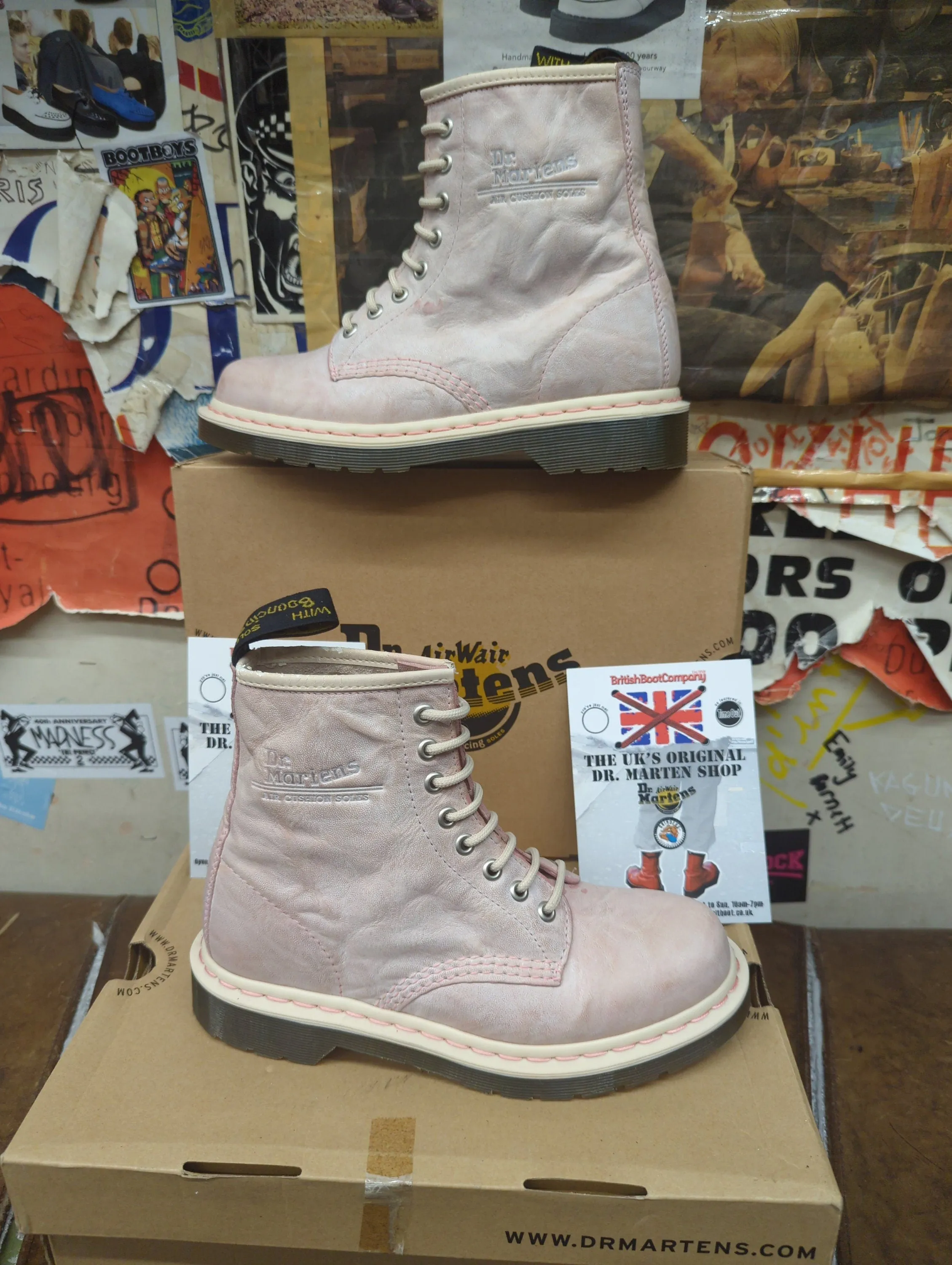 Dr Martens 1460 Pink Parchment 8 Hole Various Sizes