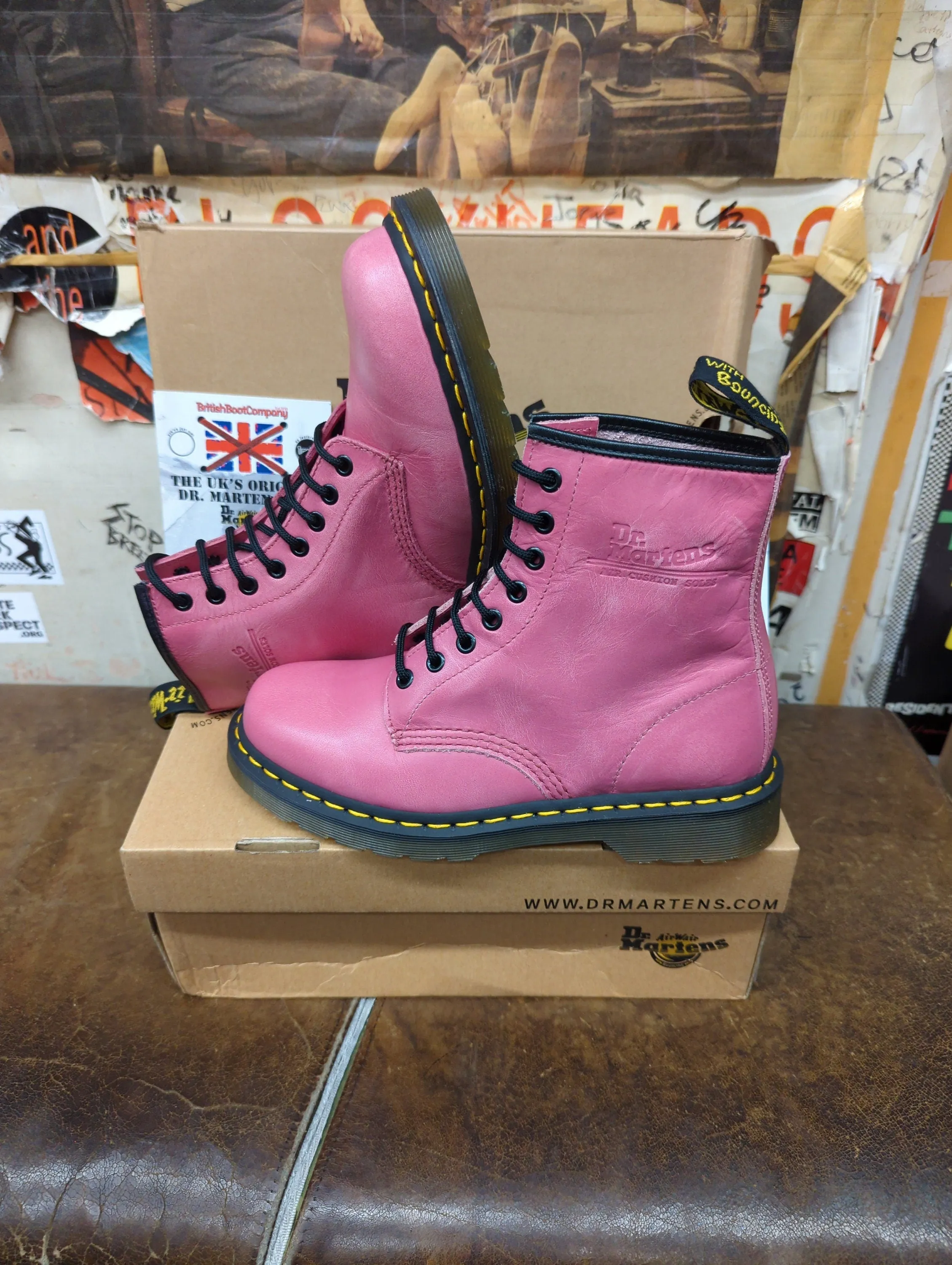 Dr Martens 1460 Pink Vintage Size 6 & 7