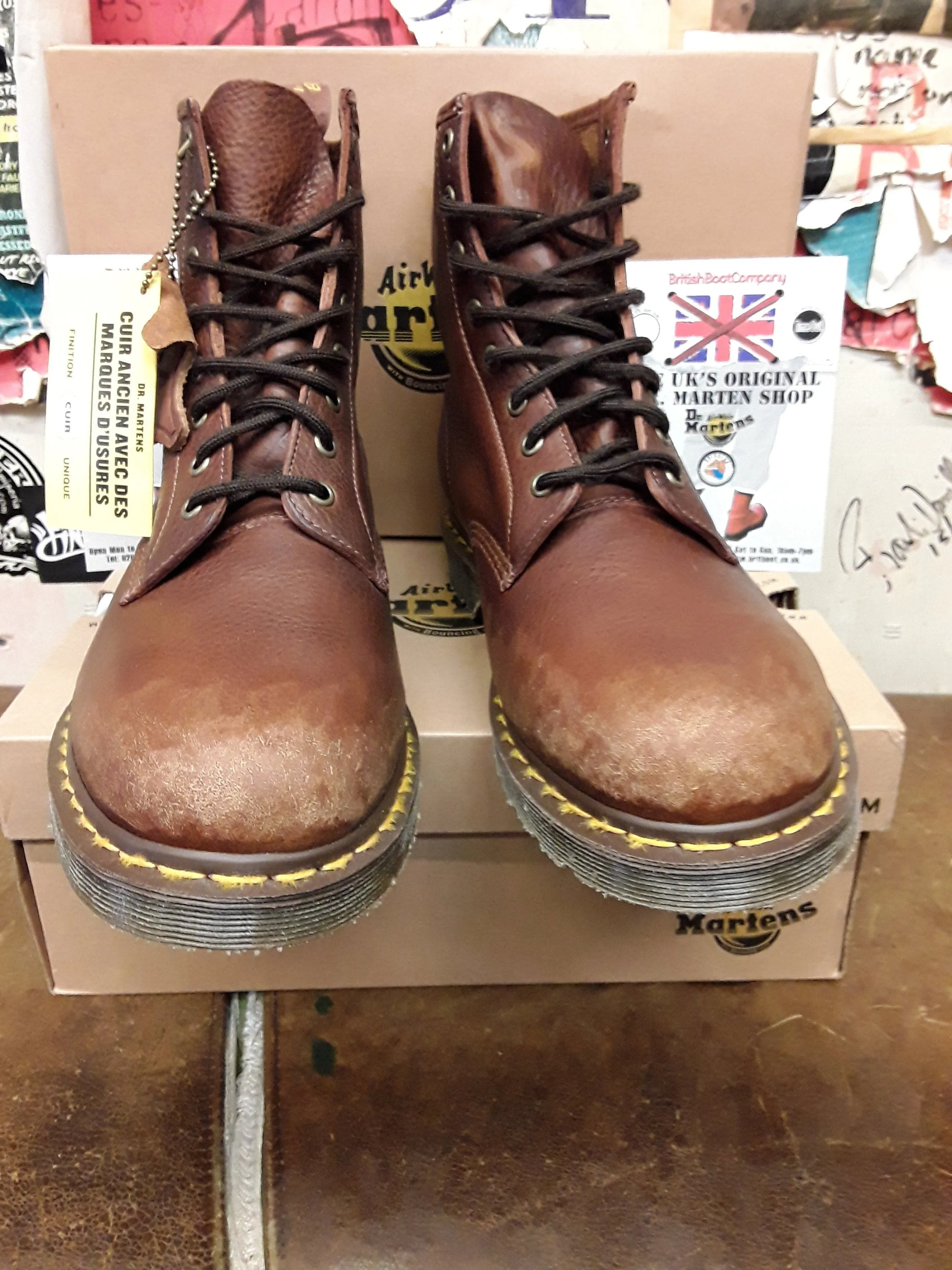 Dr Martens 1460 Tan Worn Out Grizzly Size 10