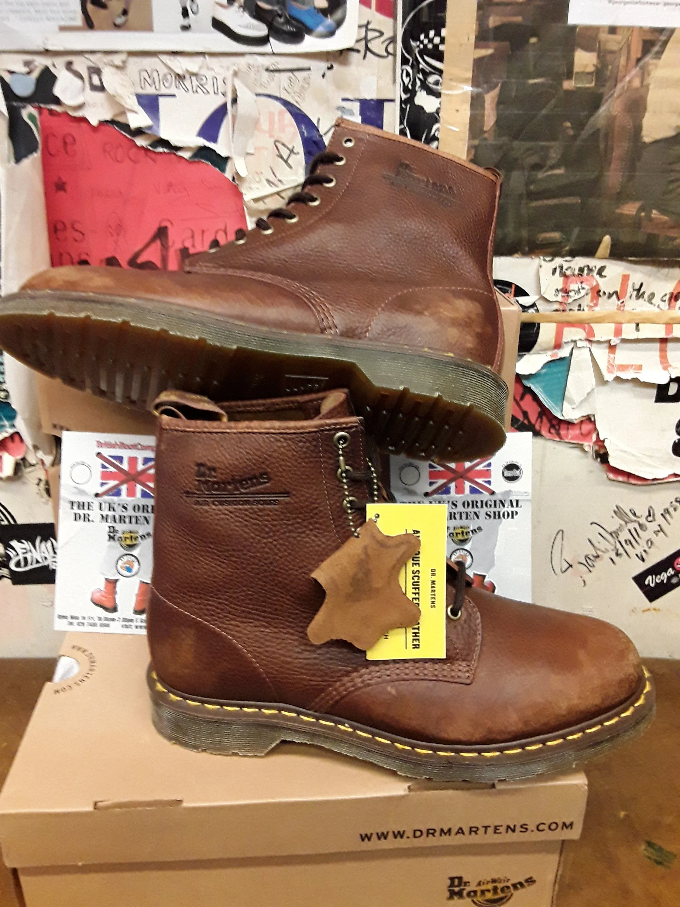 Dr Martens 1460 Tan Worn Out Grizzly Size 10