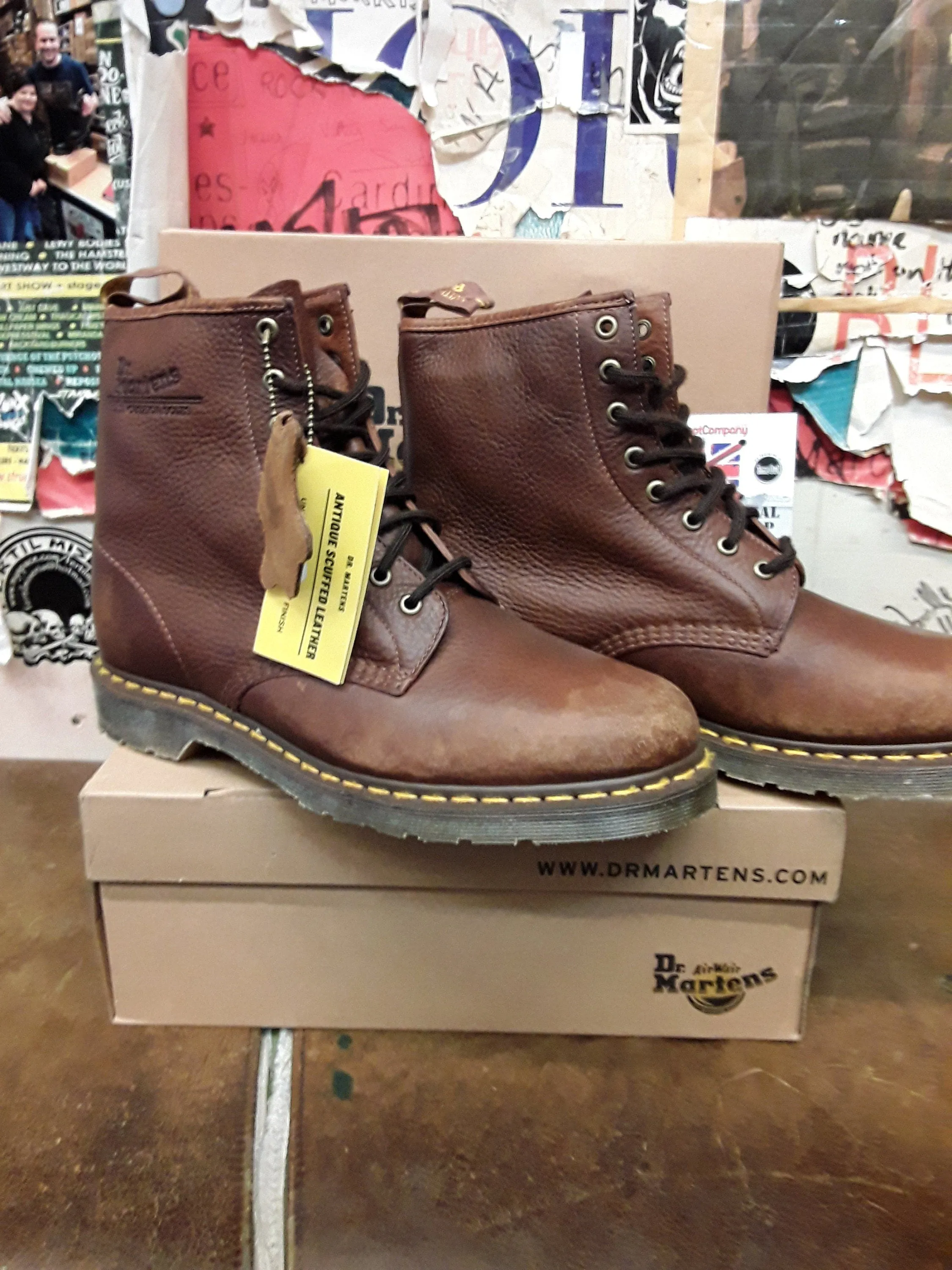 Dr Martens 1460 Tan Worn Out Grizzly Size 10