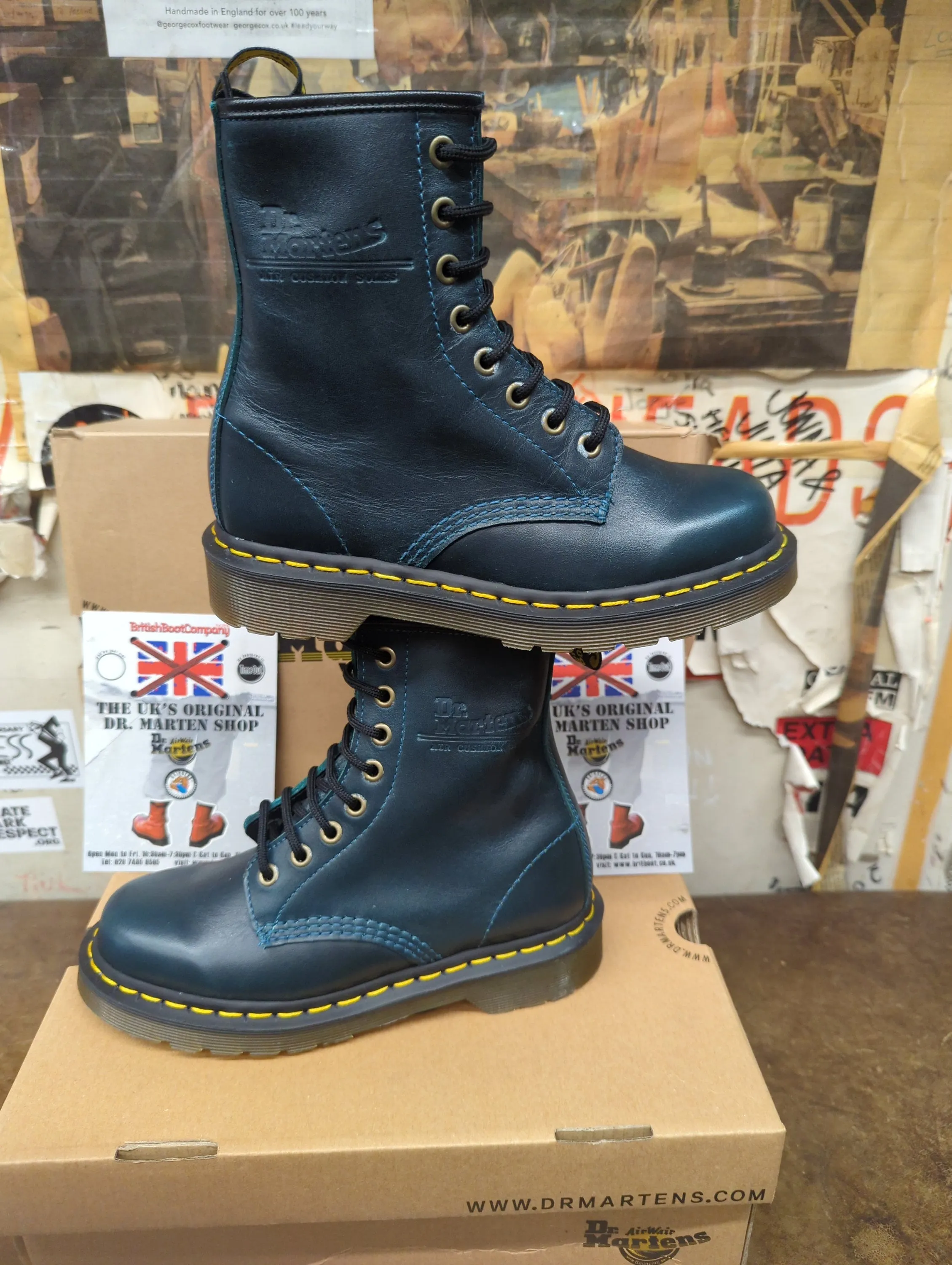 Dr Martens 1460 Teal Vintage Size 3