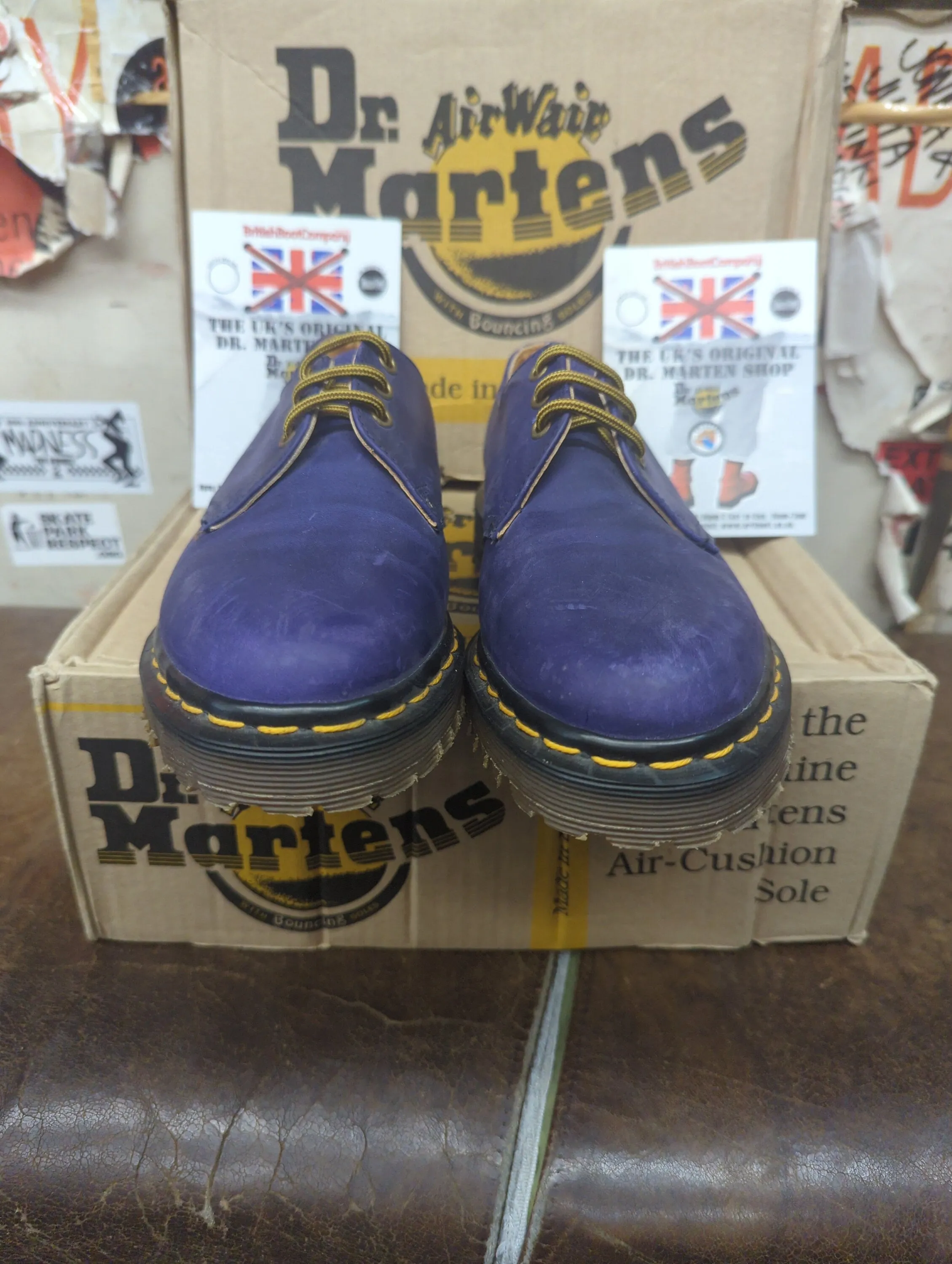 Dr Martens 1461 Purple Waxy Made in England Size 6