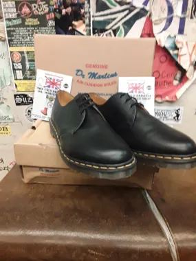 Dr Martens 1461z Black Leather Made in England Size 15