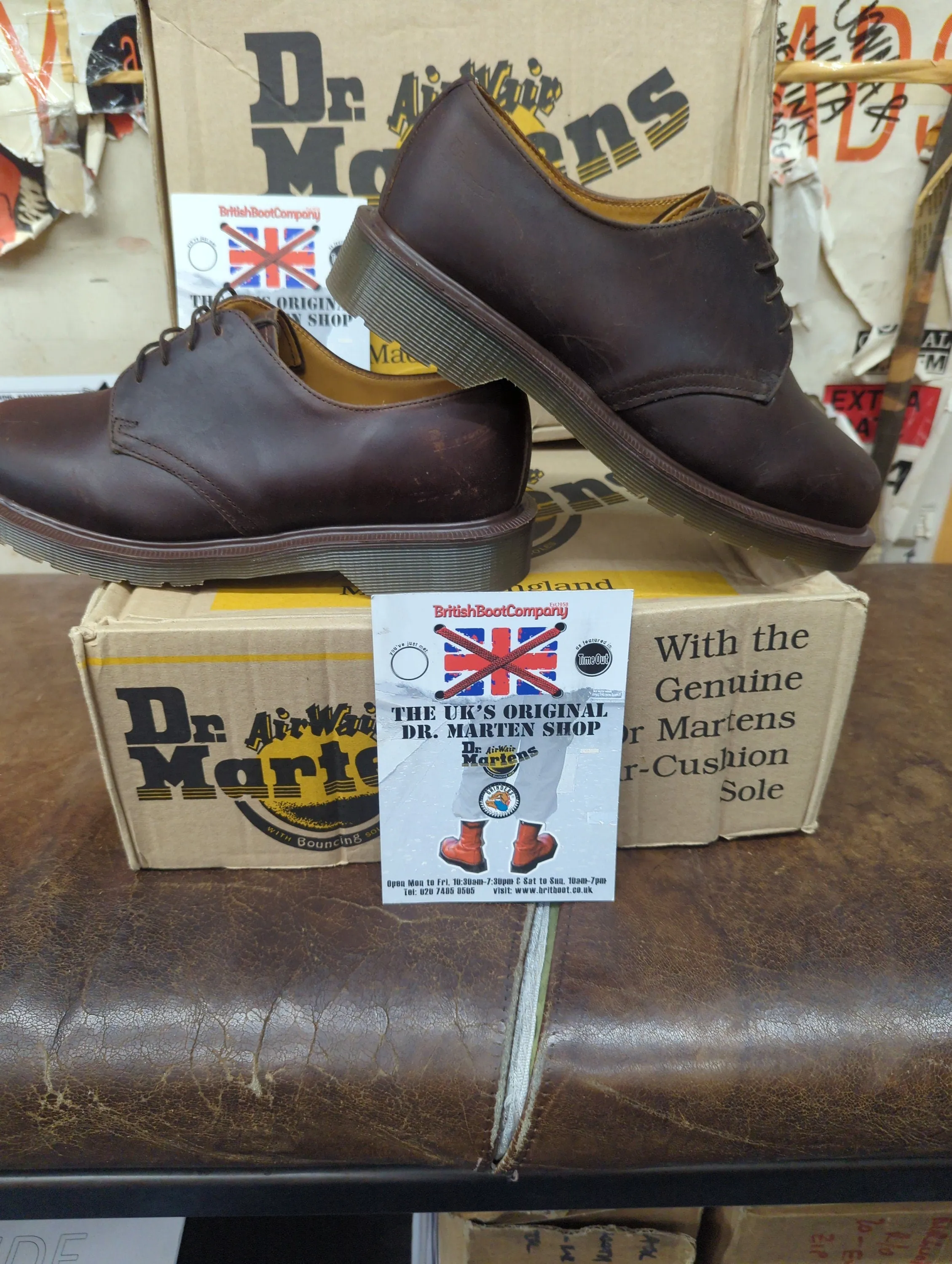 Dr Martens 1561 Dark Brown Waxy Made in England Size 6