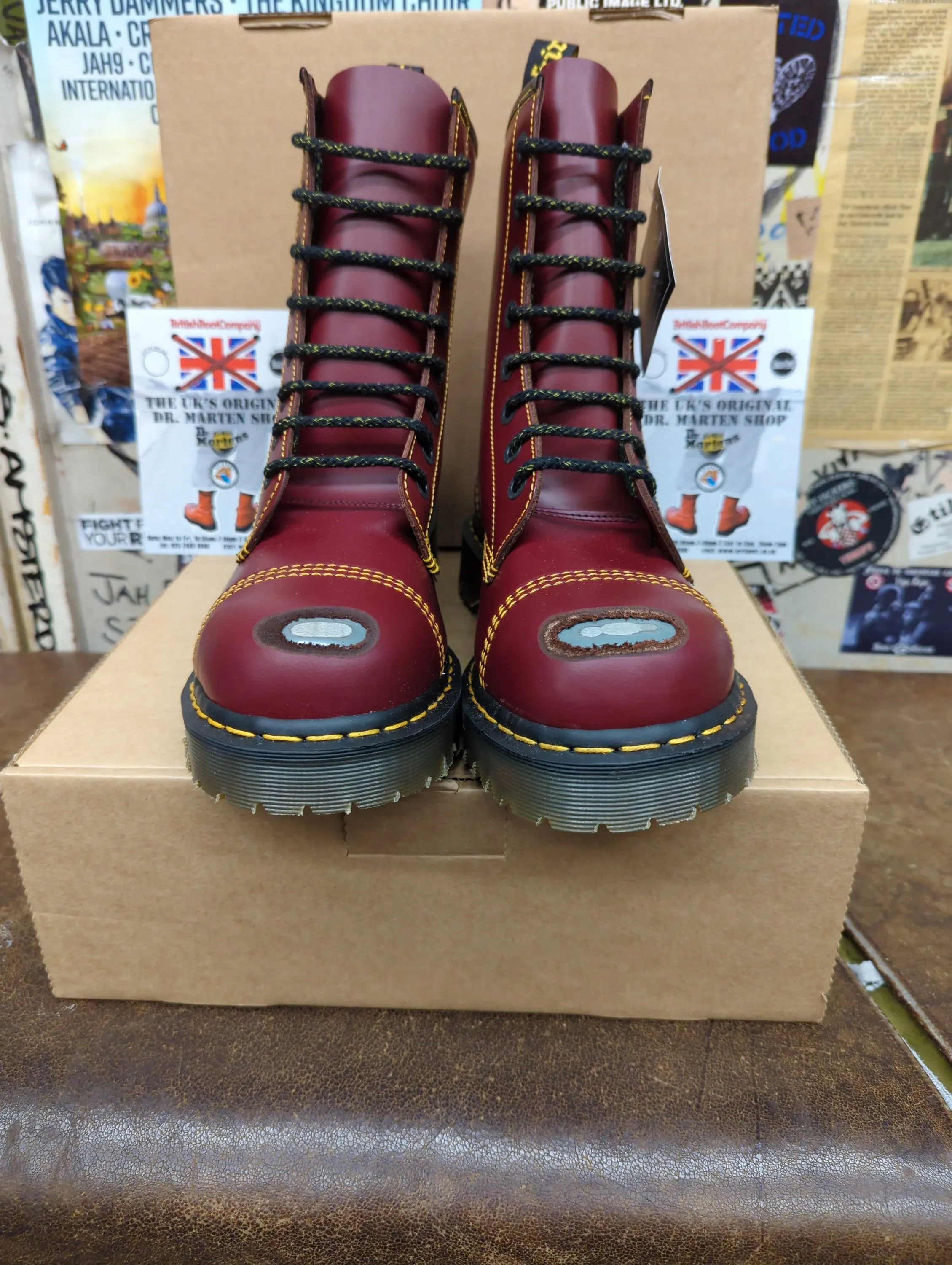 Dr Martens 2A42 Cherry 8 Hole Made in England Sizes 7 & 11