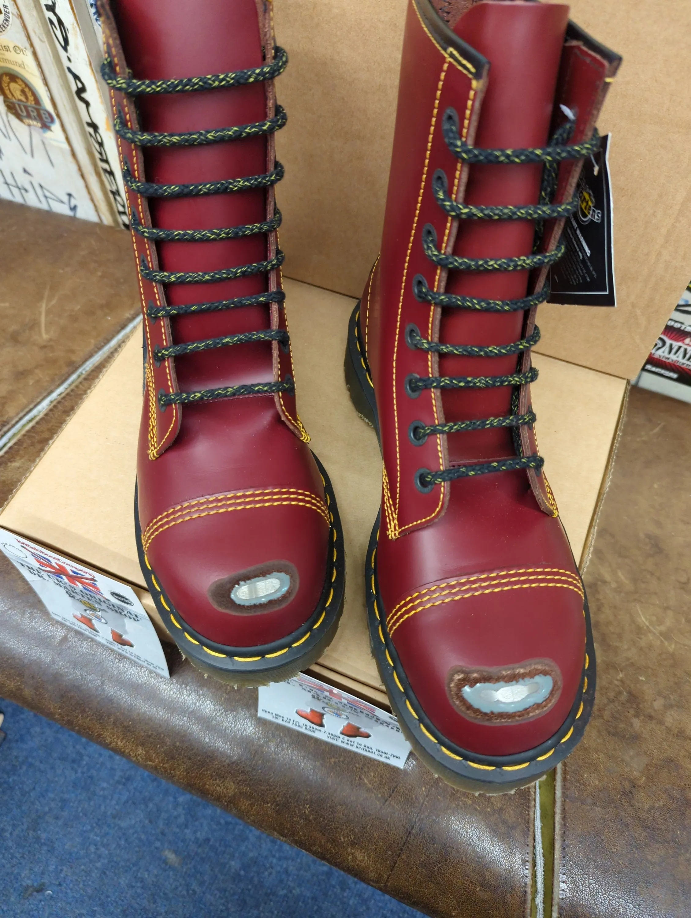 Dr Martens 2A42 Cherry 8 Hole Made in England Sizes 7 & 11