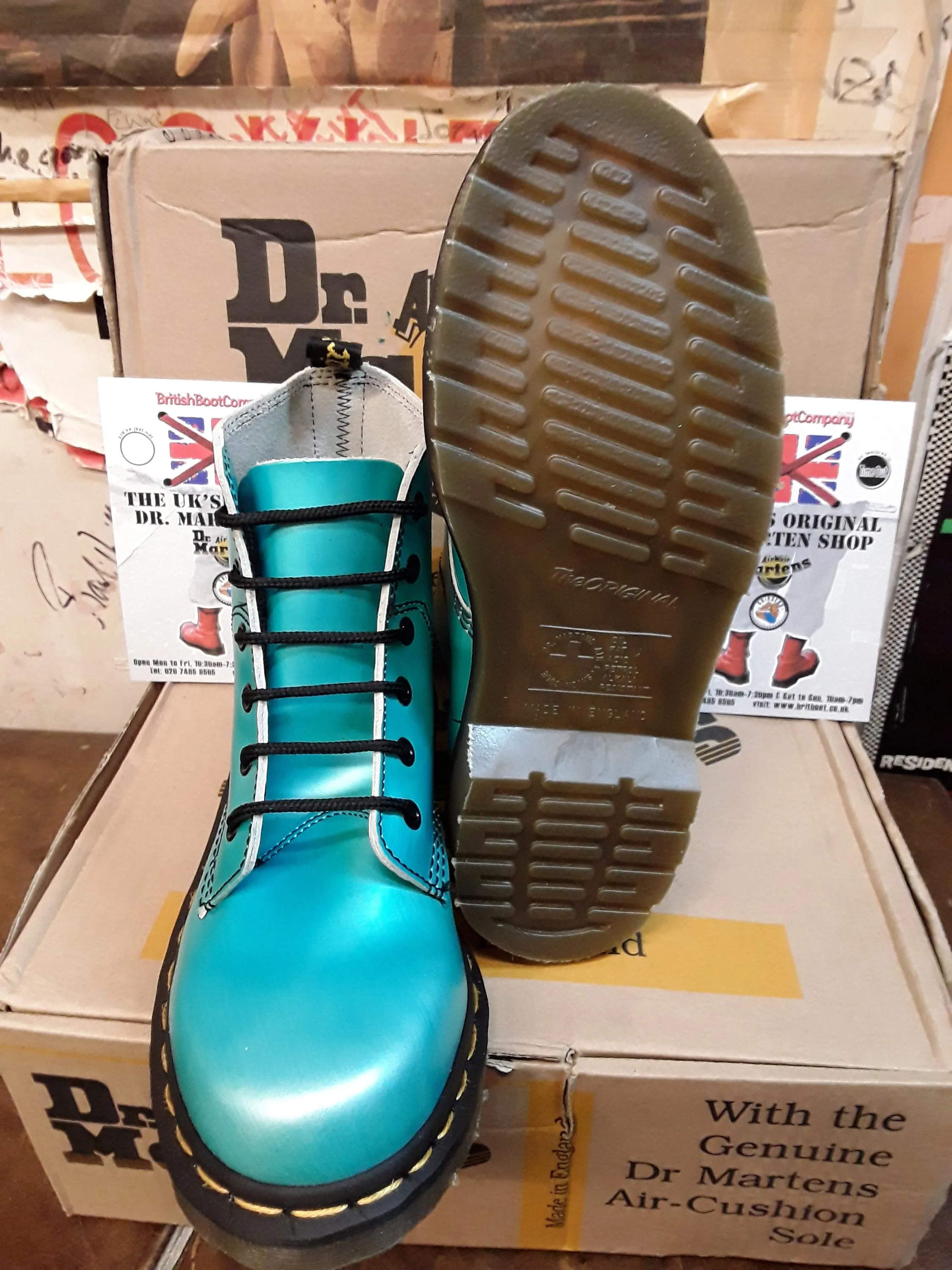 Dr Martens 8175 Azure Blue Leather Made in England Size 5