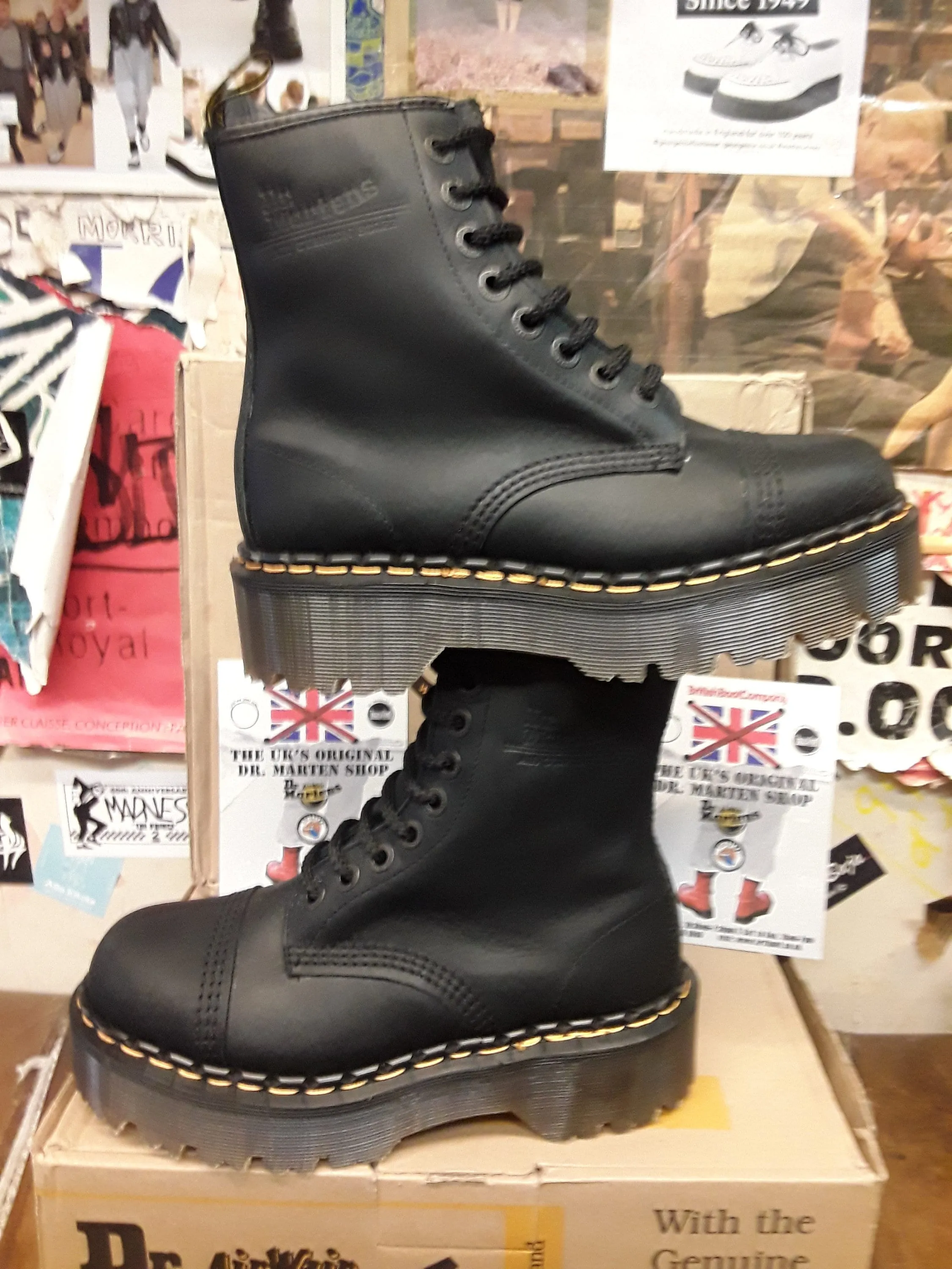 Dr Martens 8265 Black Waxy Made in England  Envy Sole Size 5