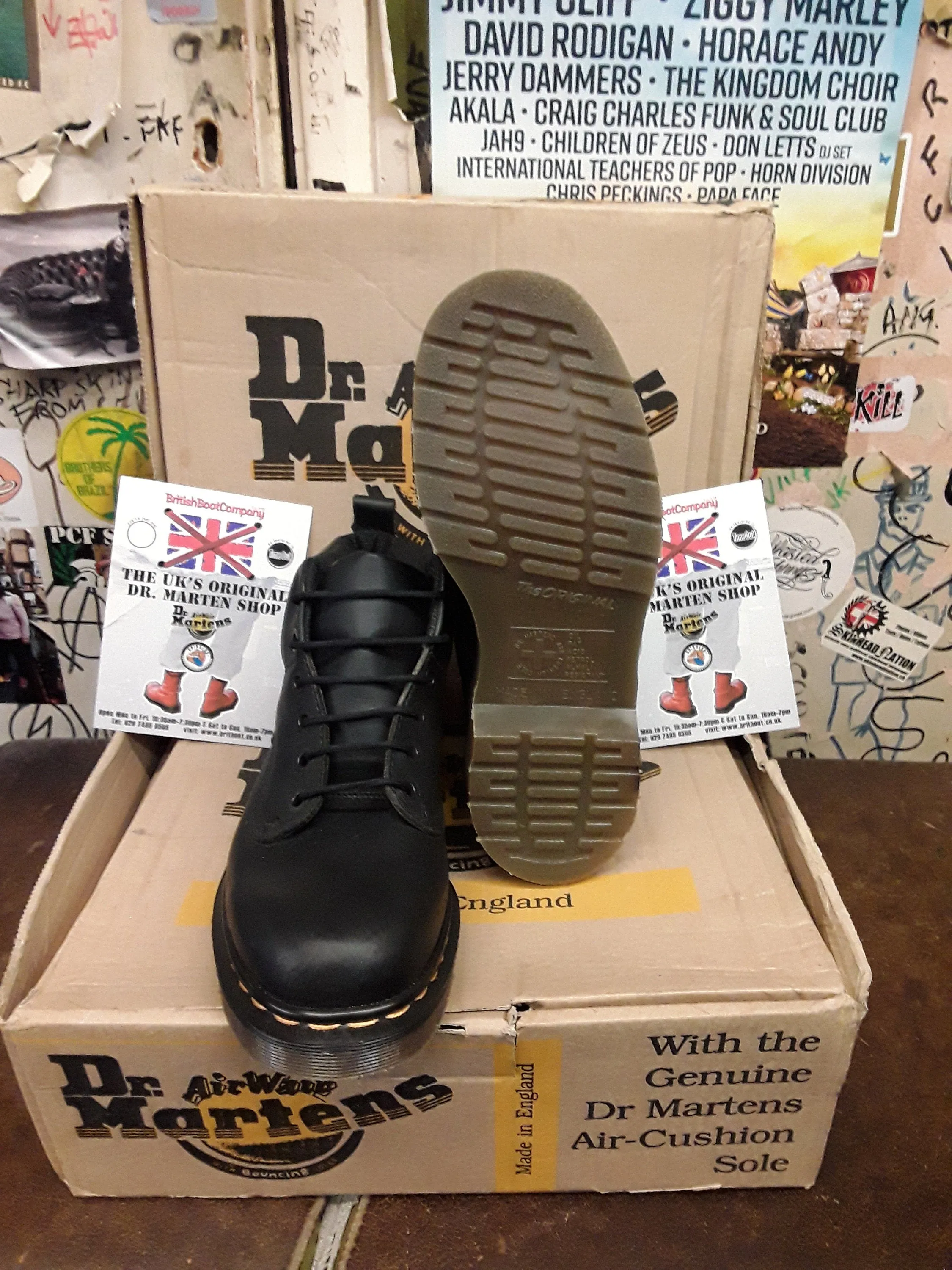 Dr Martens 8315 Made in England Black Greasy 6 Hole Size 7