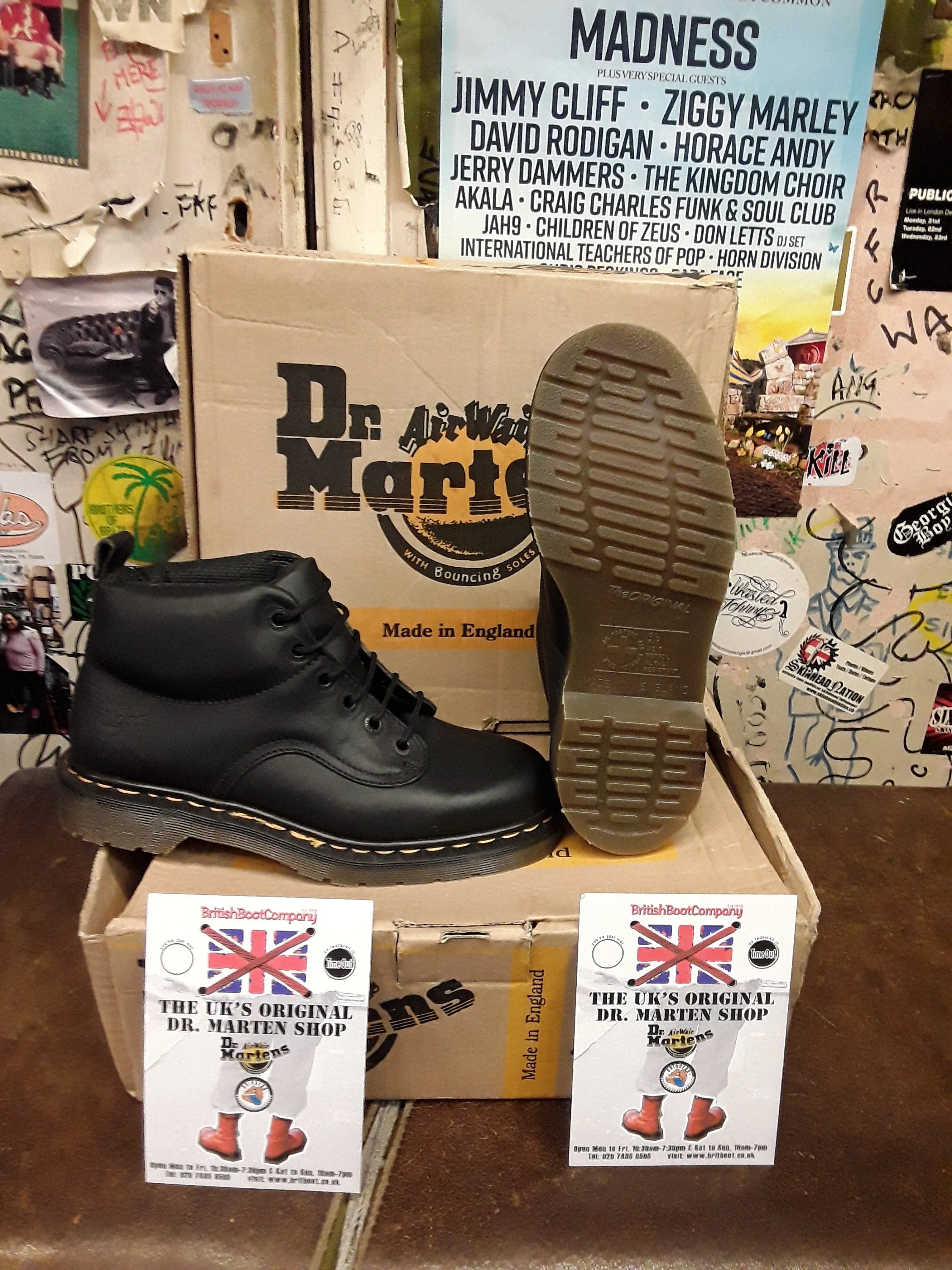 Dr Martens 8315 Made in England Black Greasy 6 Hole Size 7