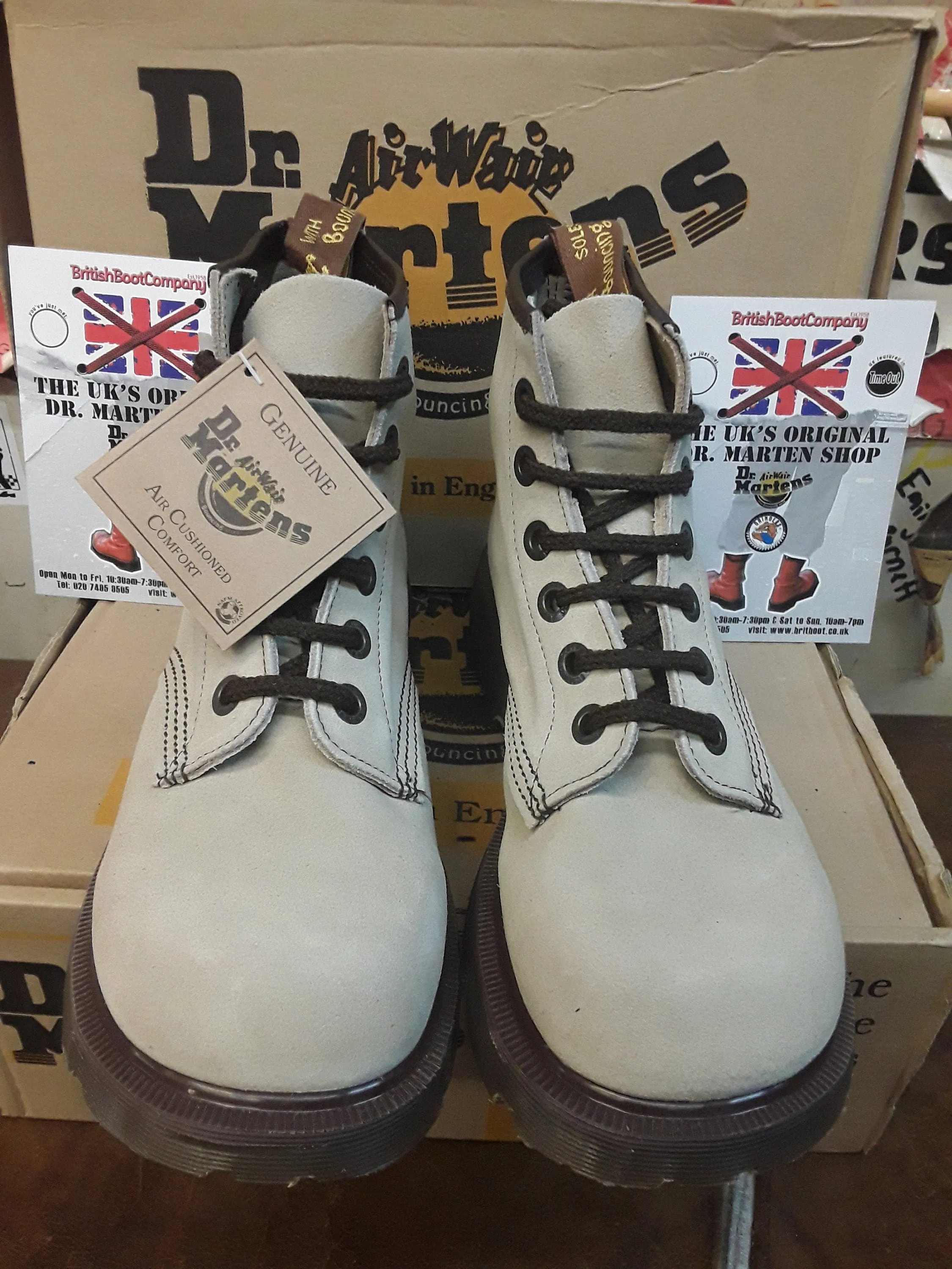 Dr Martens 8433 Club Sole Made in England Sand Suede Size 6