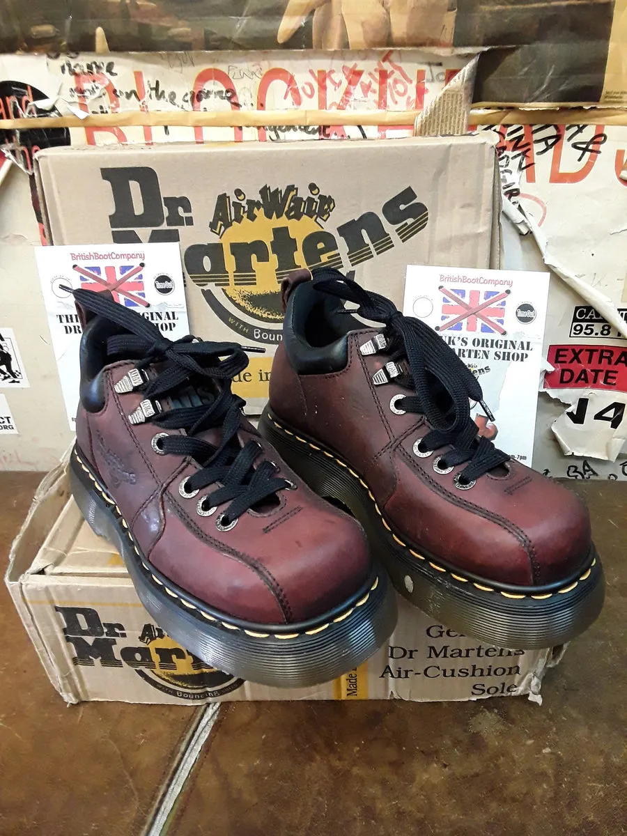 Dr Martens 8544 BURGUNDY Waxy 6 Hole Made in England Size 4