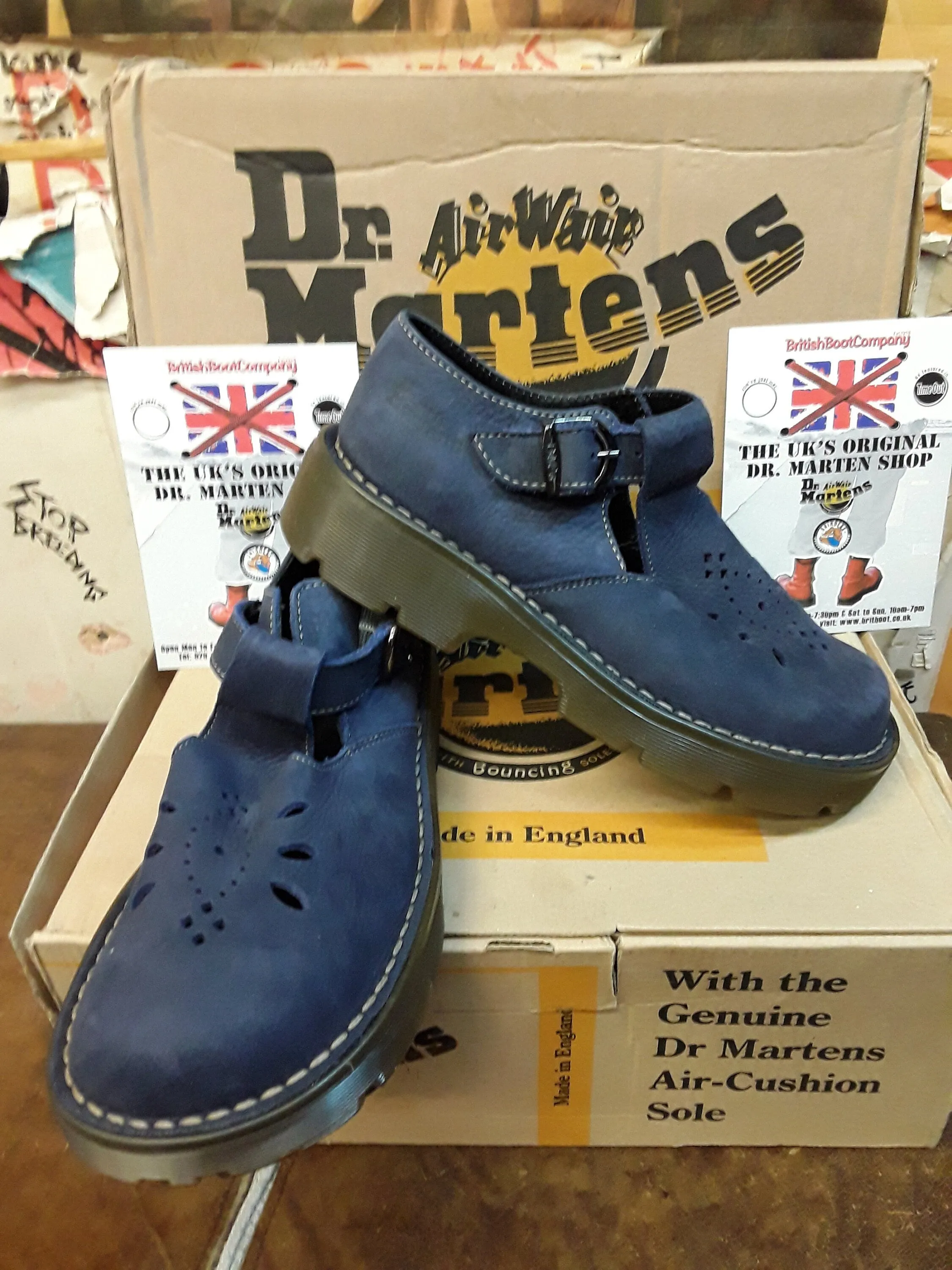 Dr Martens 8610 Made in England Blue Buckskin Size 4