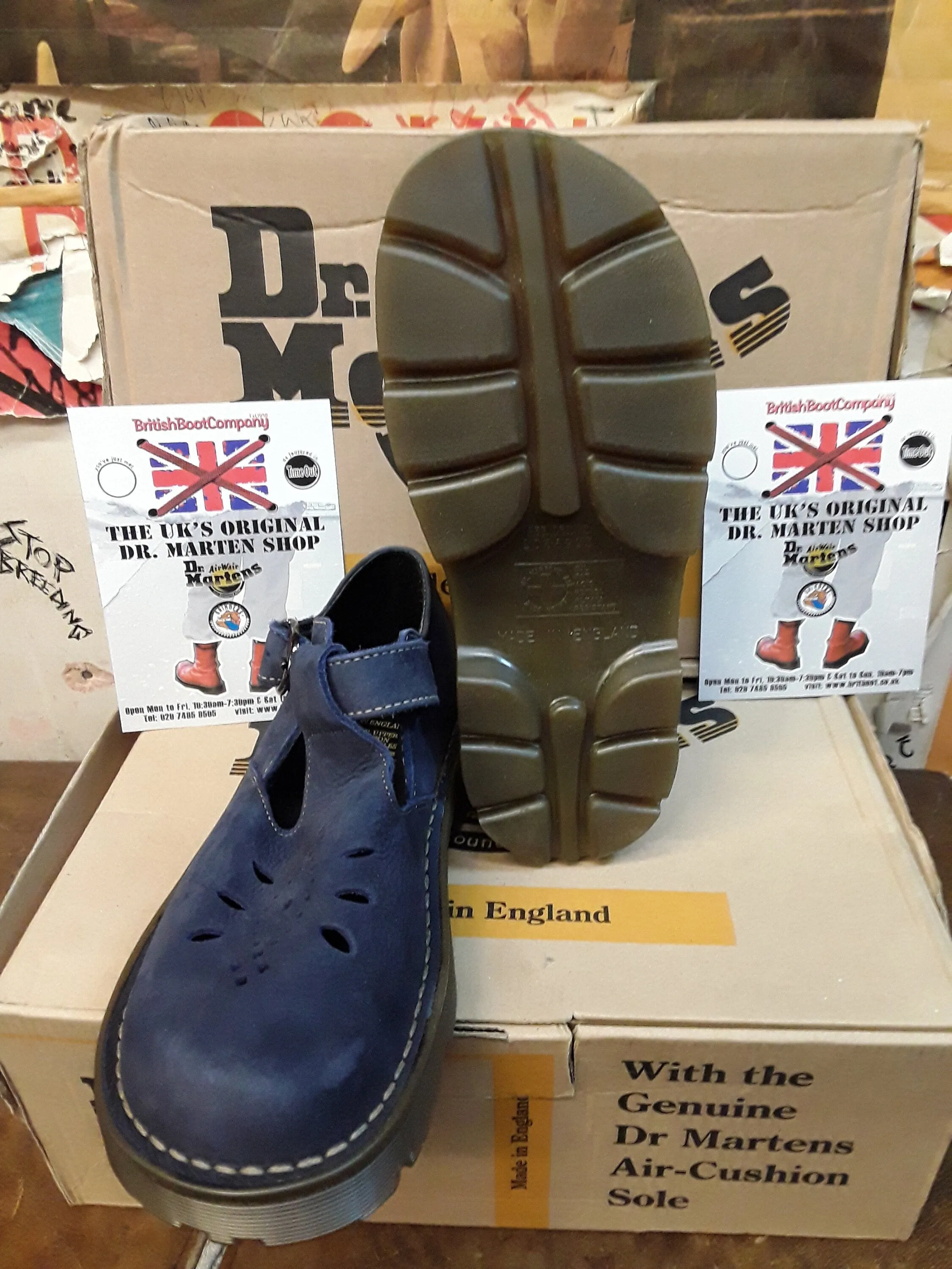 Dr Martens 8610 Made in England Blue Buckskin Size 4