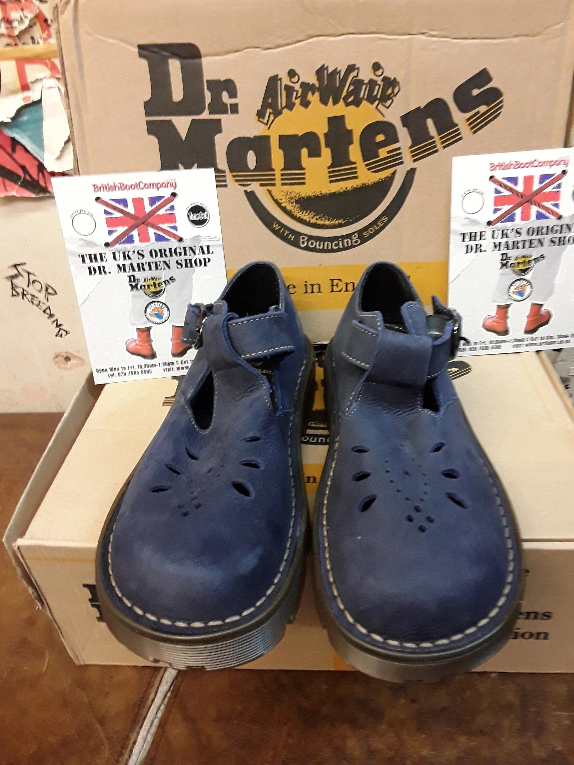 Dr Martens 8610 Made in England Blue Buckskin Size 4