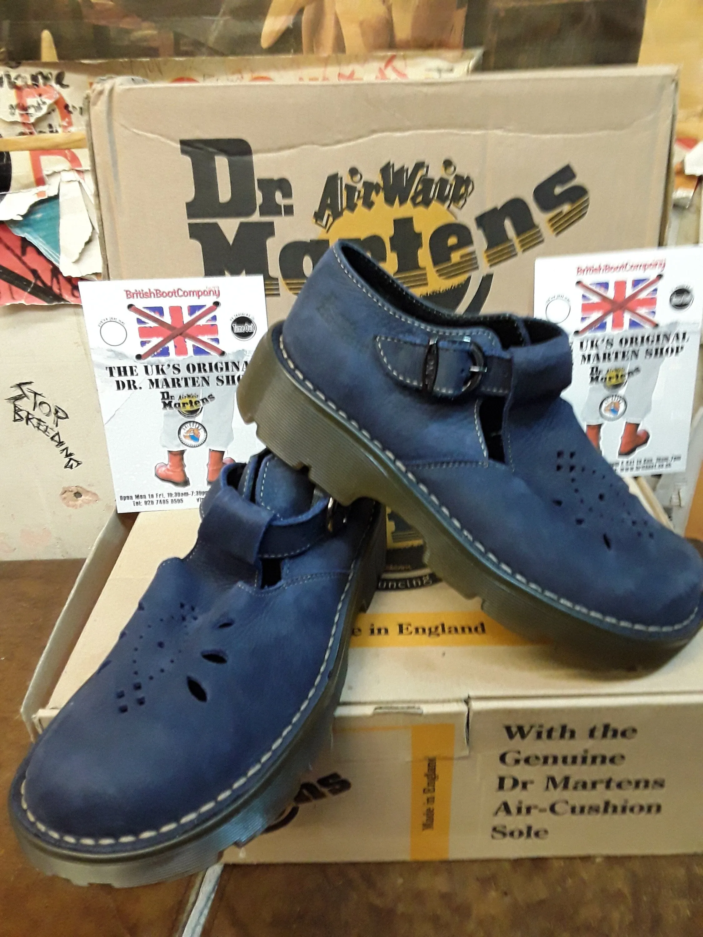 Dr Martens 8610 Made in England Blue Buckskin Size 4