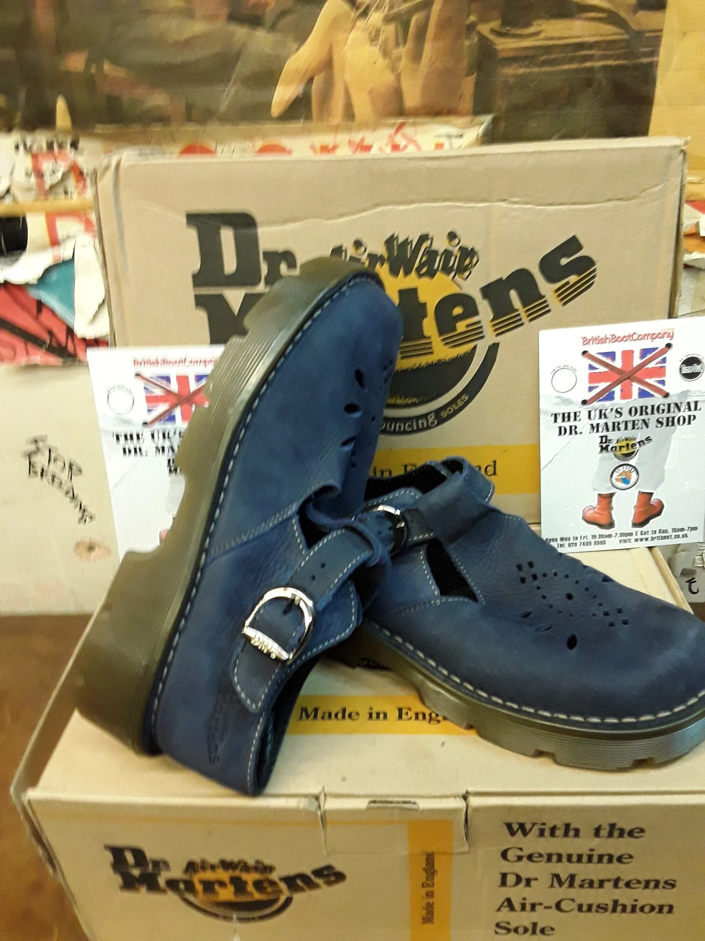 Dr Martens 8610 Made in England Blue Buckskin Size 4