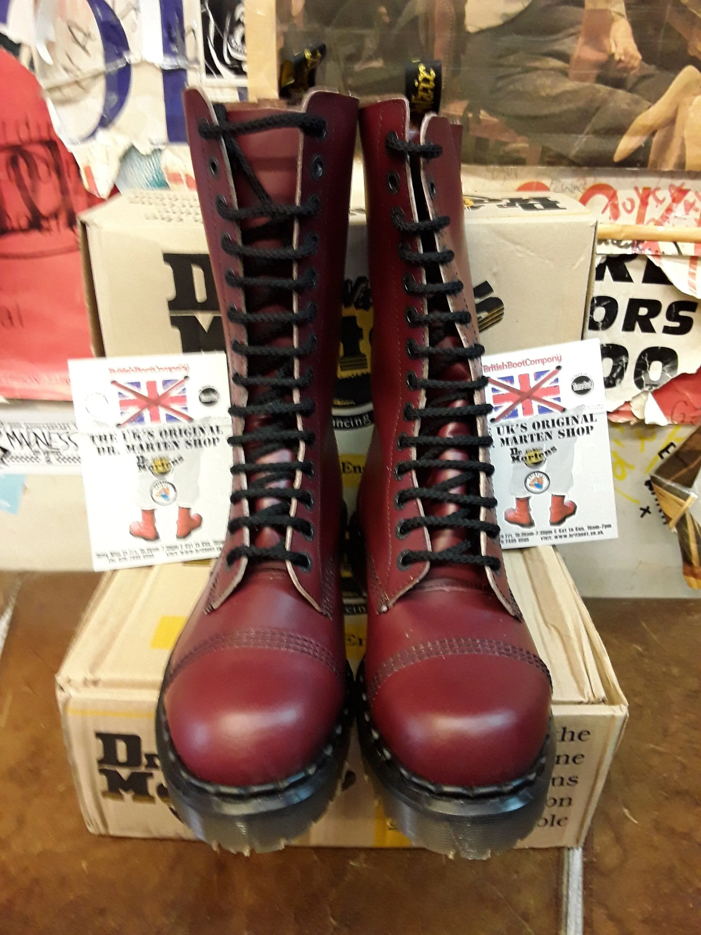 Dr Martens 9623 Cherry 14 Hole Made in England Size 6