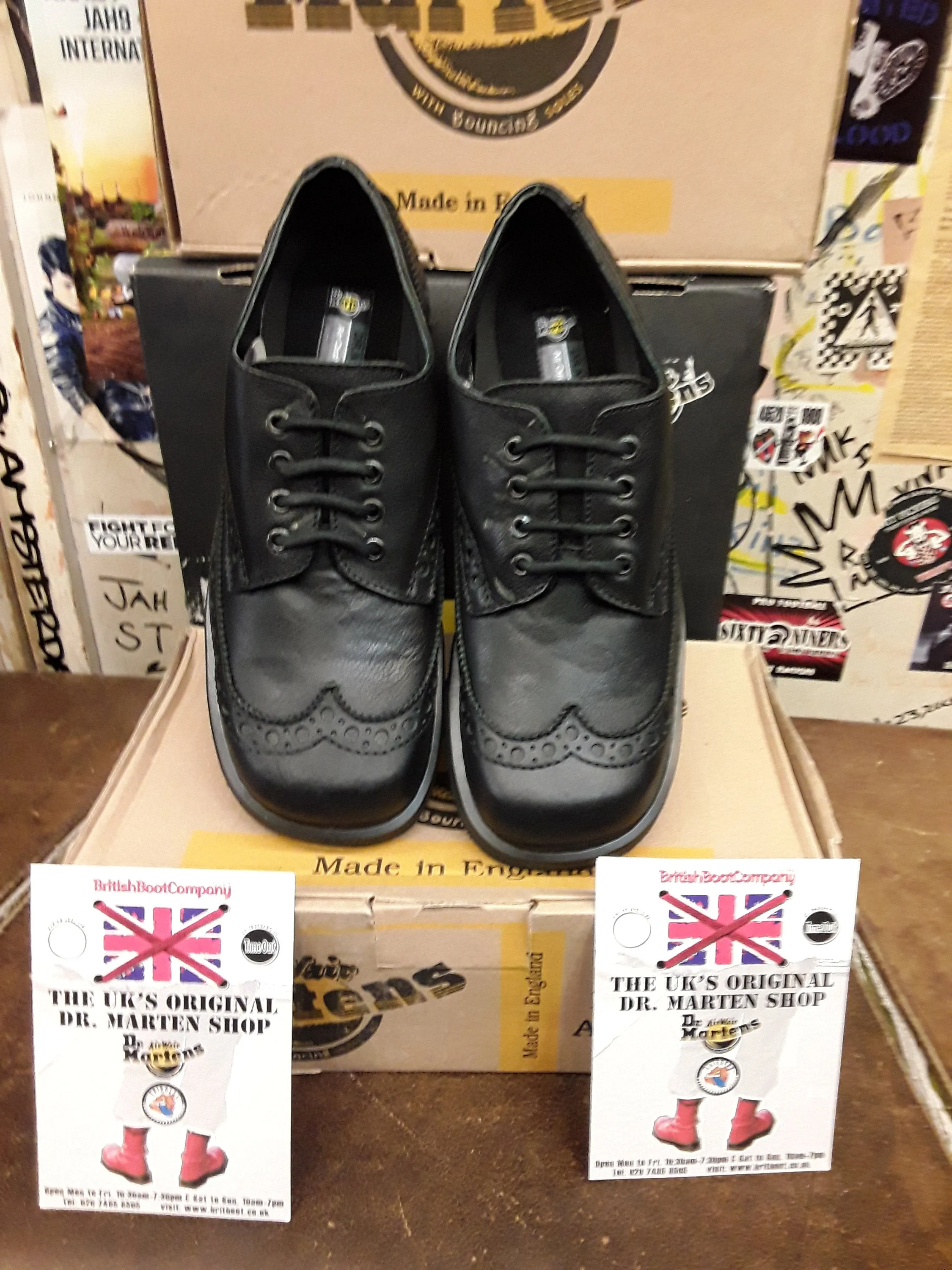 Dr Martens 9749 Made in England Black Brogue Size 8