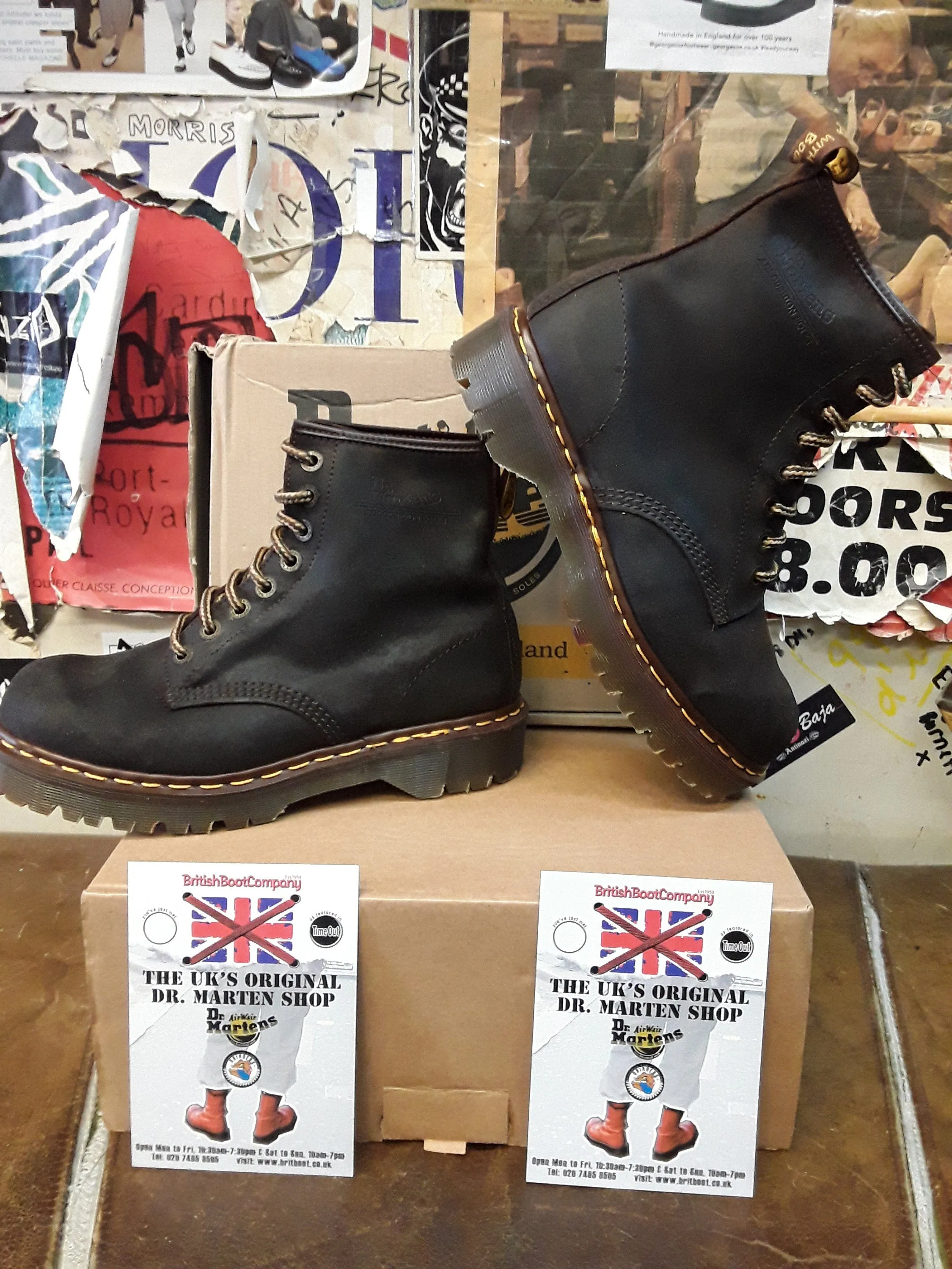 Dr Martens Chocolate Commando Waxy Suede 8 hole , 8338z , Bex sole. Made in England, SIZES available 4-12(vintage stock)