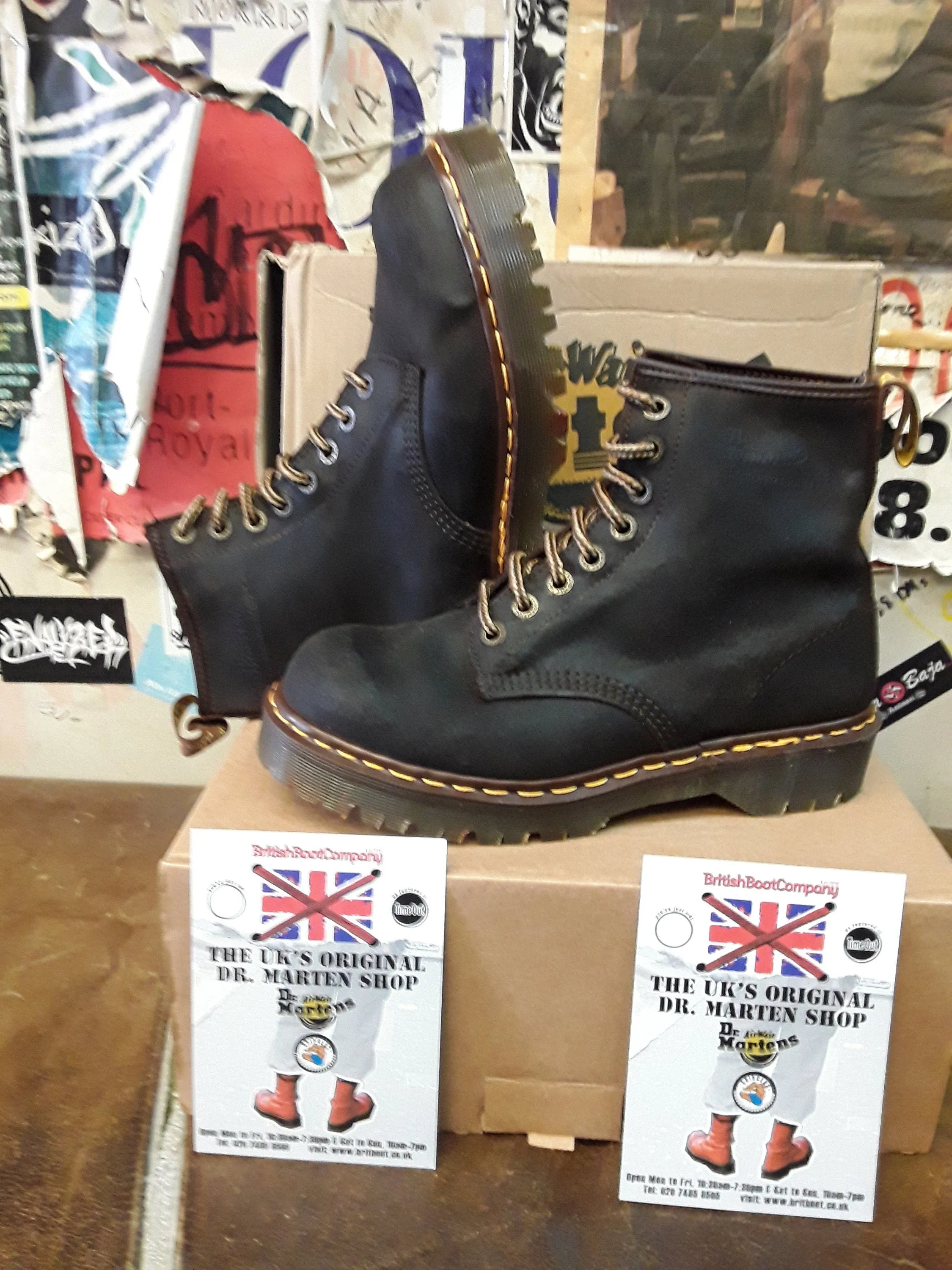 Dr Martens Chocolate Commando Waxy Suede 8 hole , 8338z , Bex sole. Made in England, SIZES available 4-12(vintage stock)