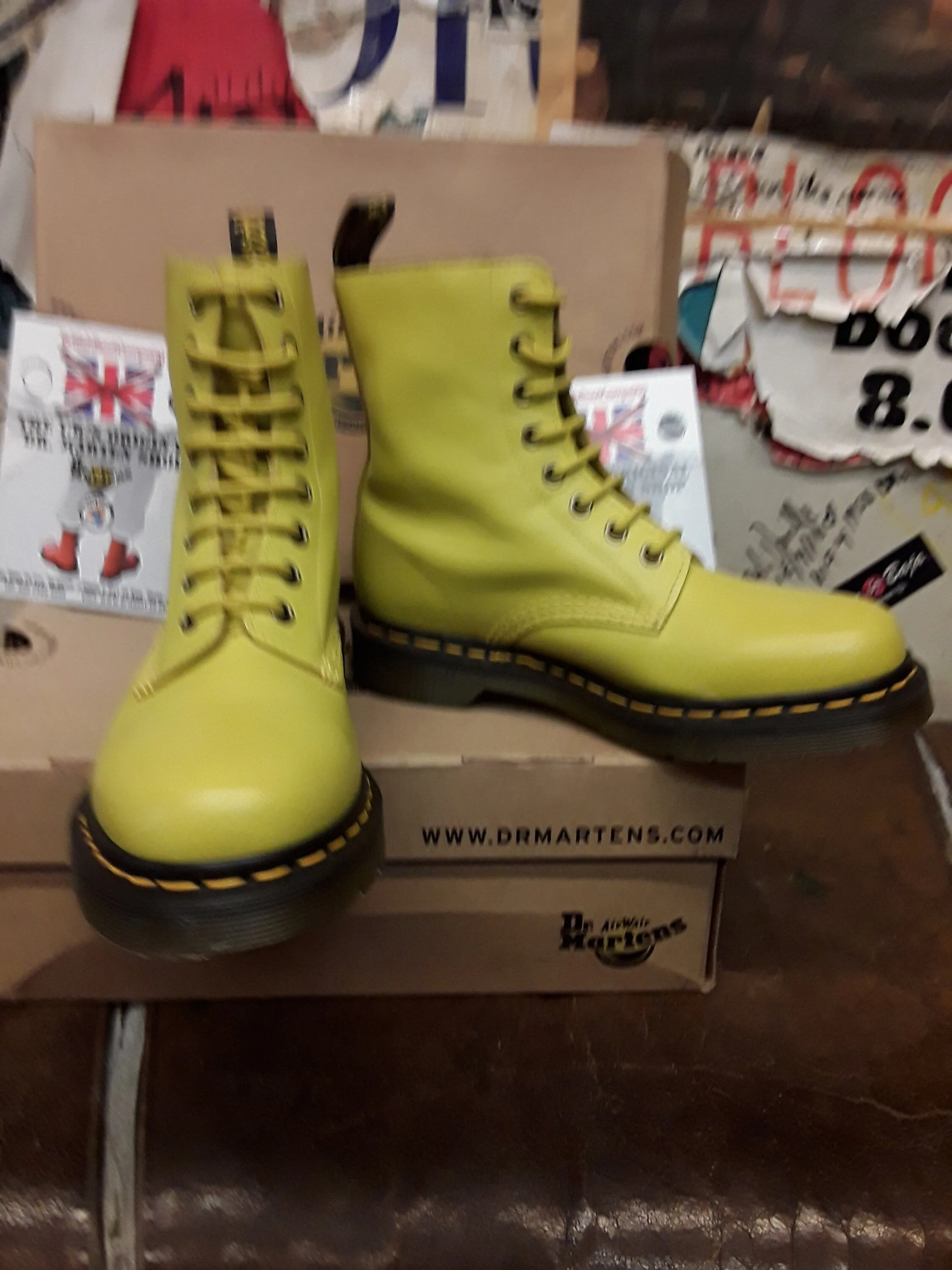 Dr Martens Pascal Sun Yellow Soft Leather Size 5