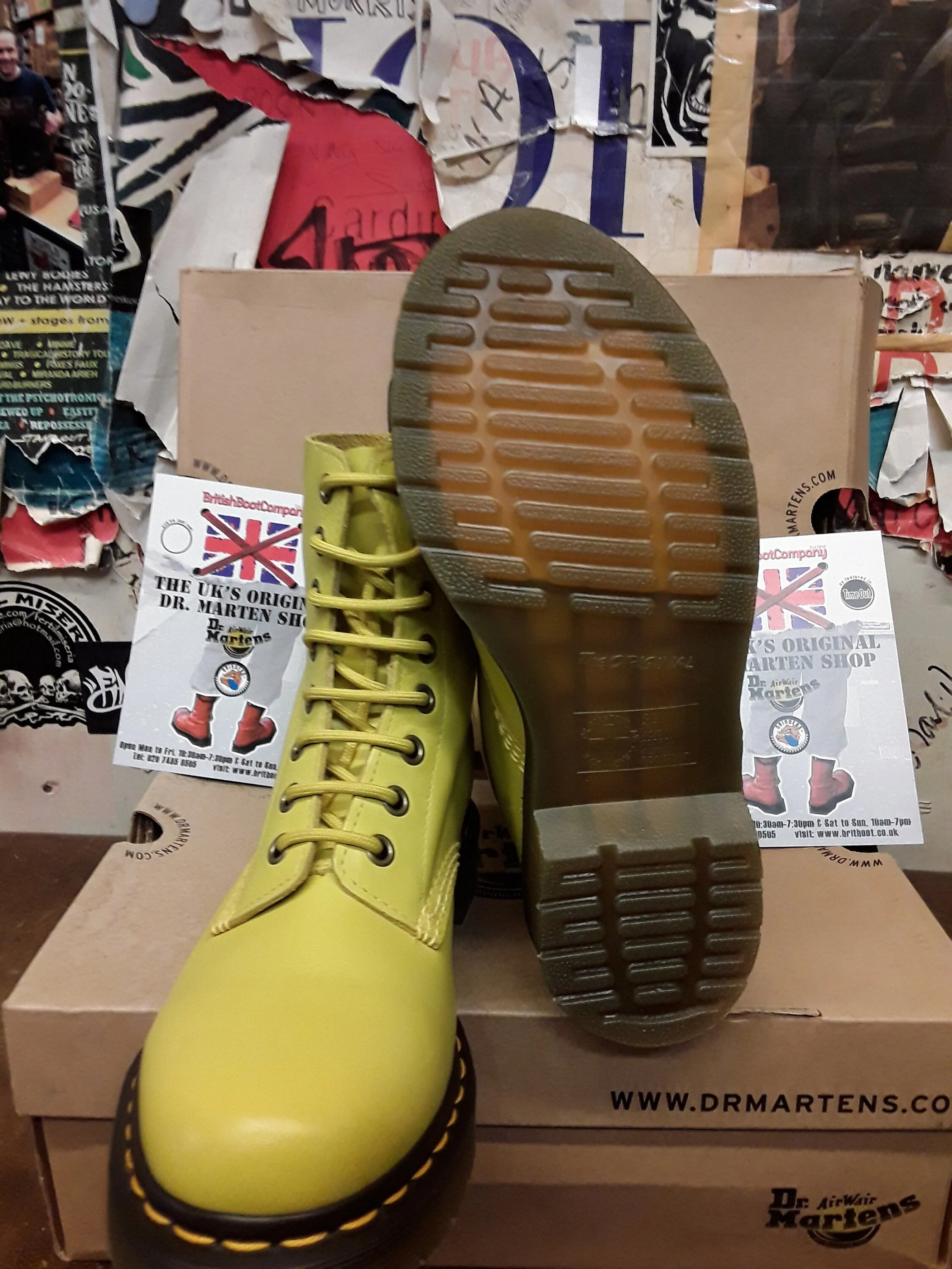 Dr Martens Pascal Sun Yellow Soft Leather Size 5