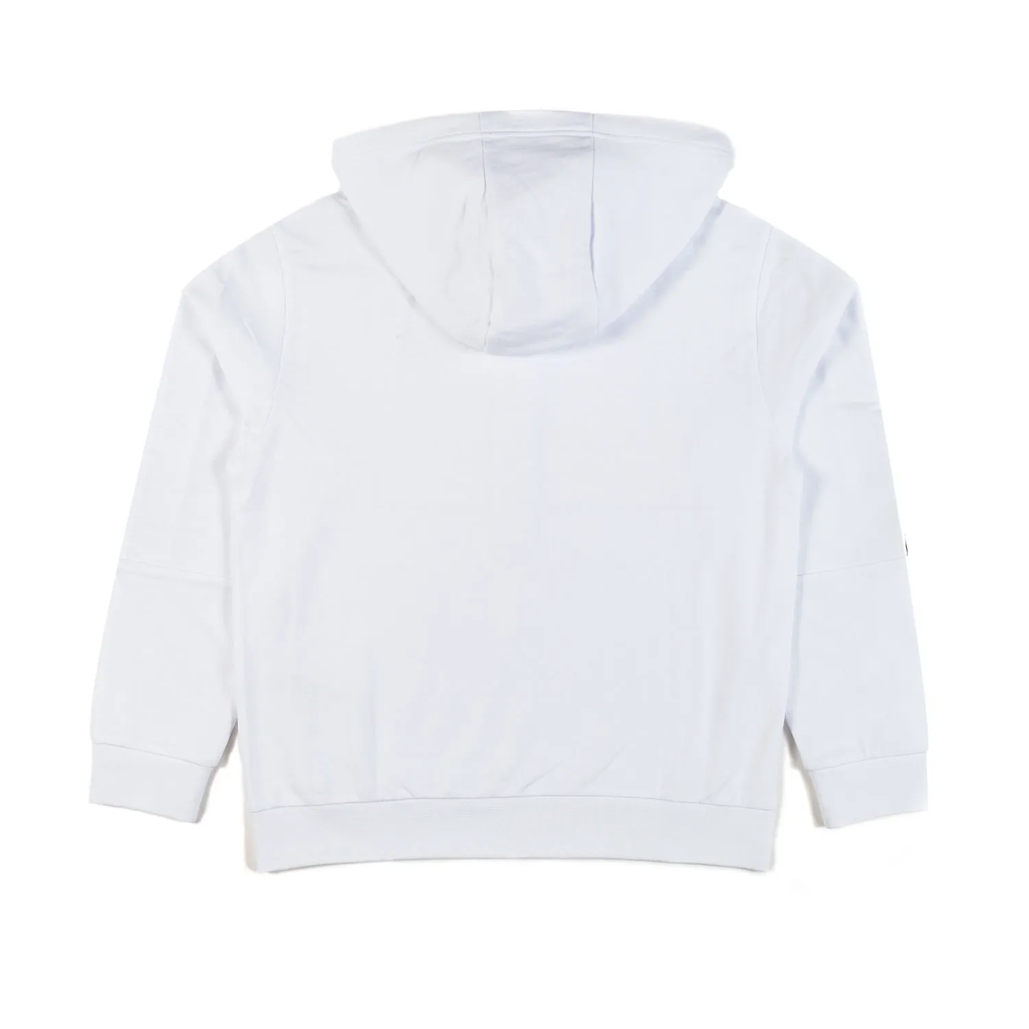 Ea7 White Hoodie With Black Ea7 Tape Logo