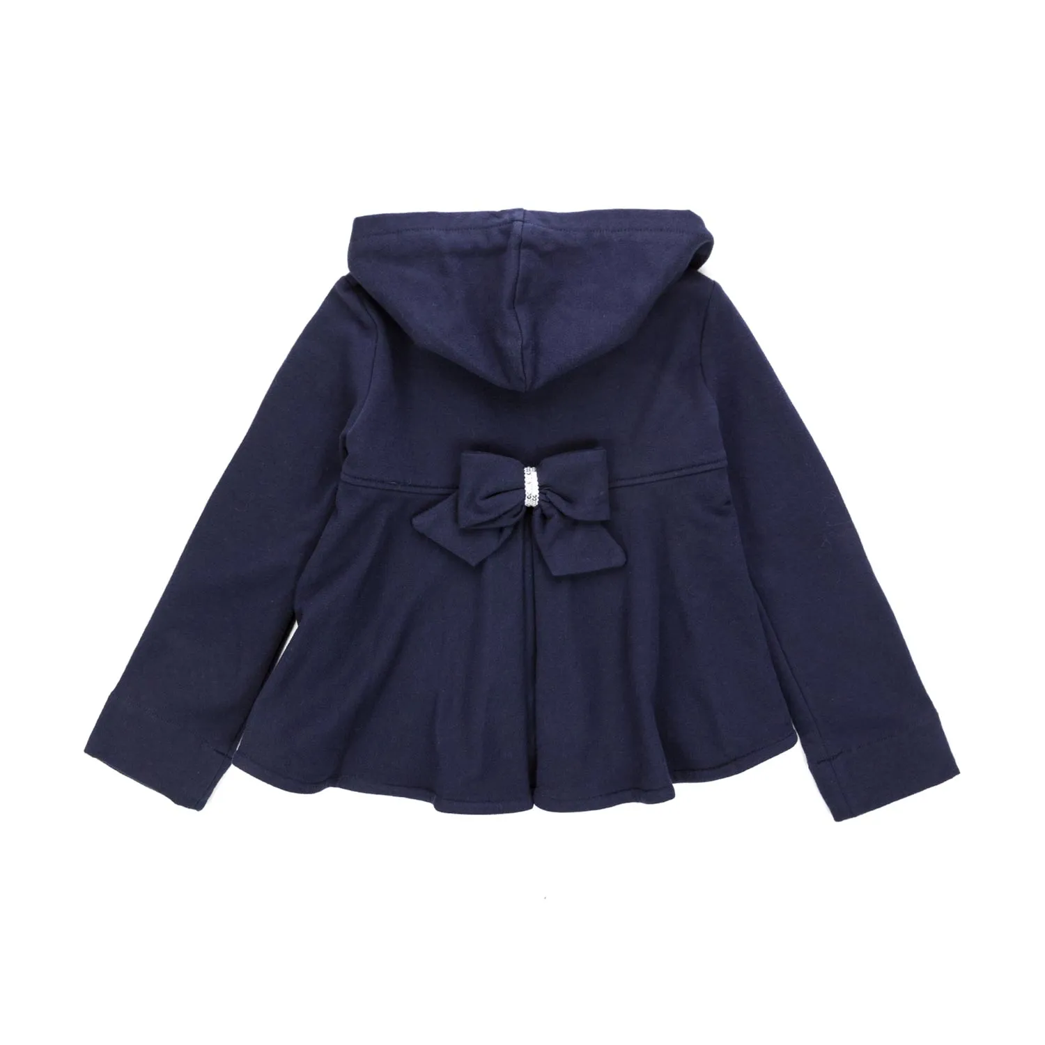 Elsy Little Girl Blue Zip Up Hoodie