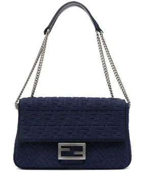 FENDI large Baguette shoulder bag - Blue