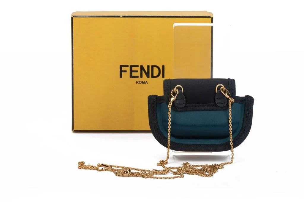 Fendi Micro Necklace Silk Bag NIB