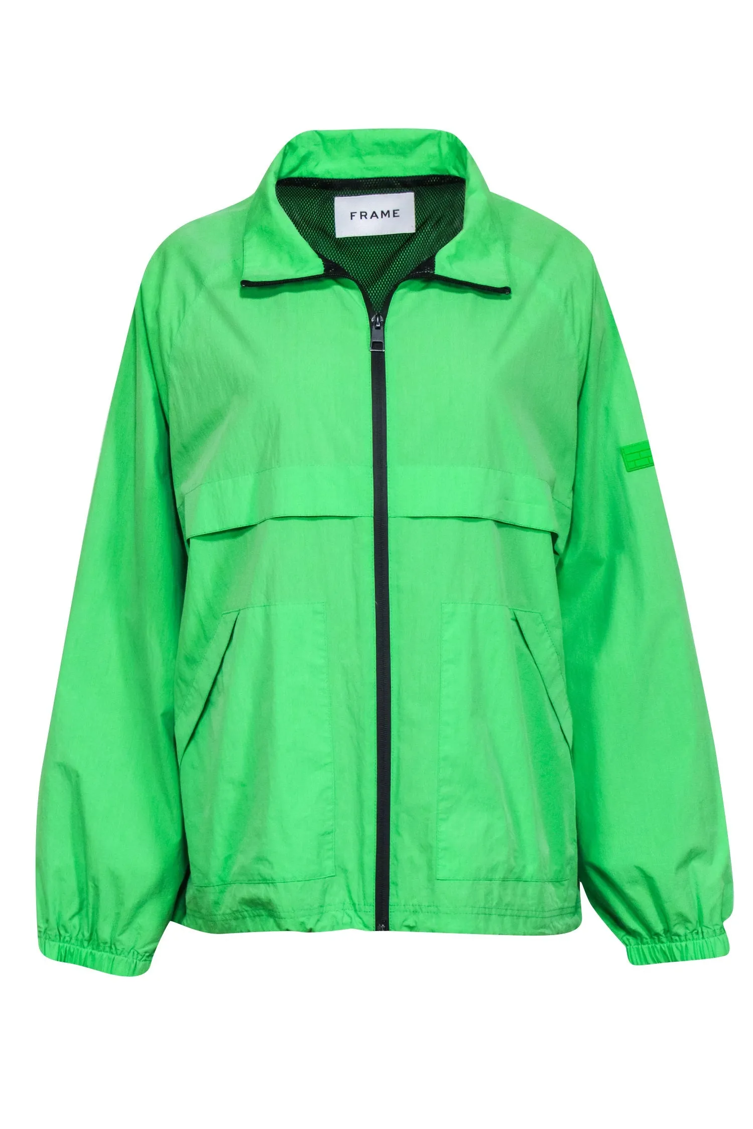 Frame - Neon Green Windbreaker Jacket Sz M