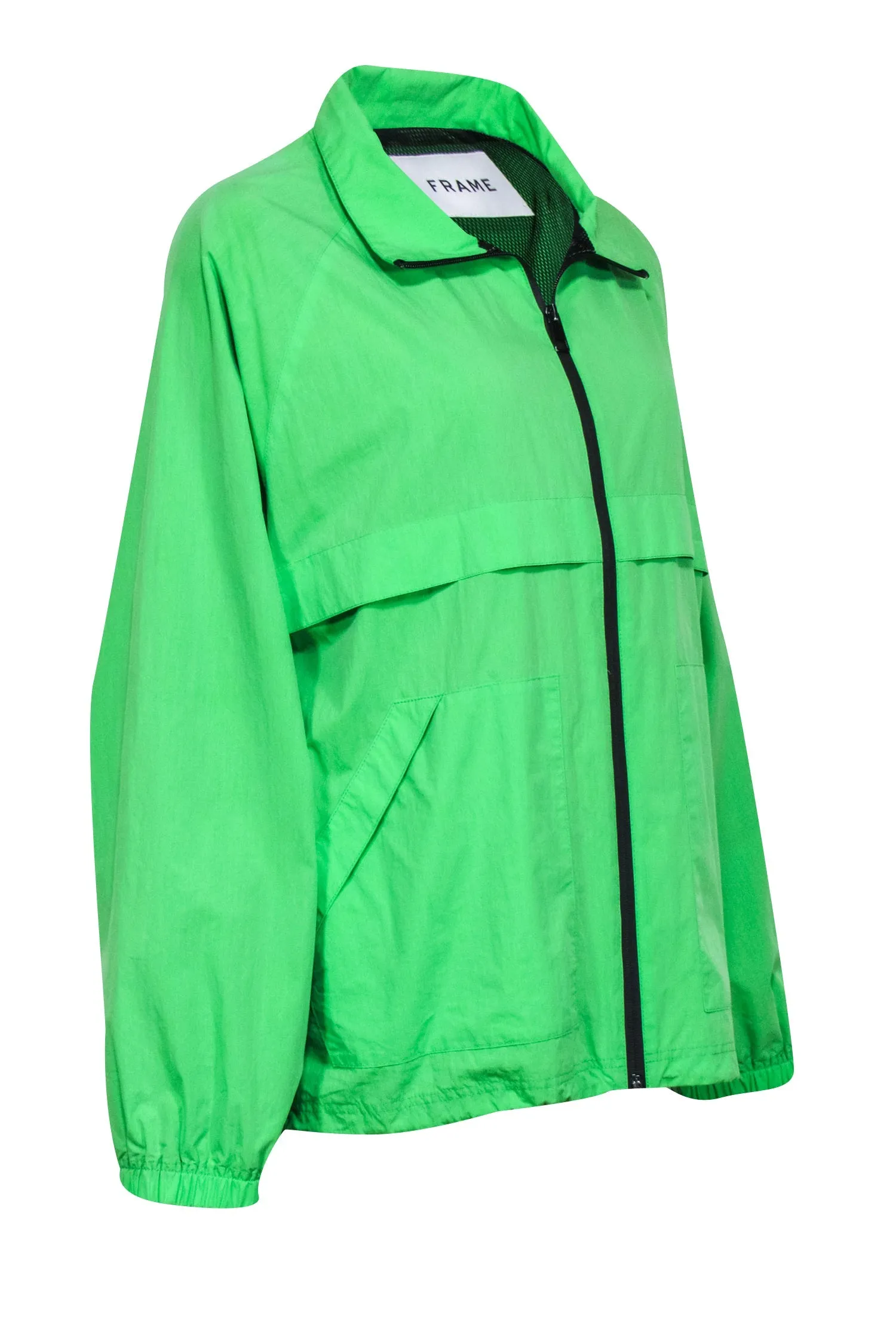 Frame - Neon Green Windbreaker Jacket Sz M