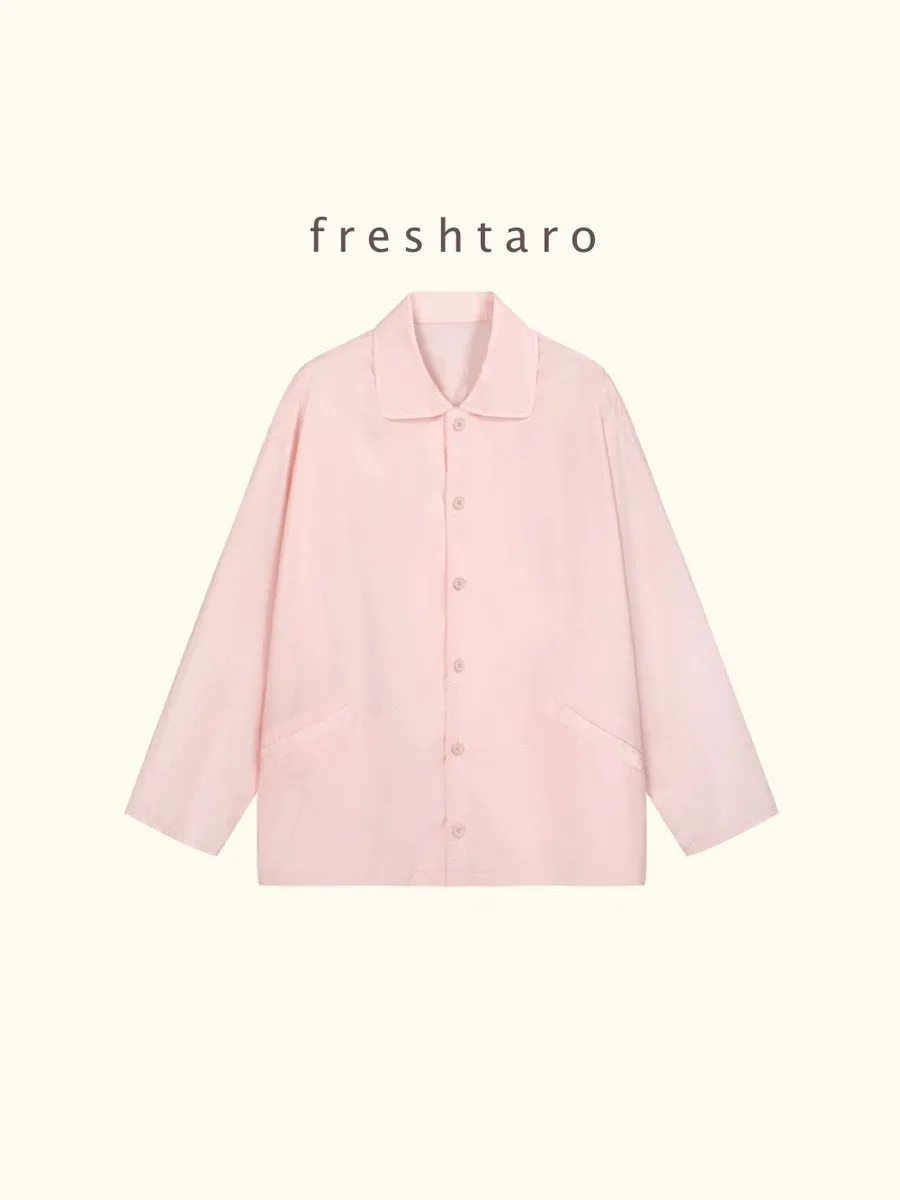 freshtaro summer Zhizhi Taotao windbreaker style pure cotton mid-length sun protection shirt women's thin loose top