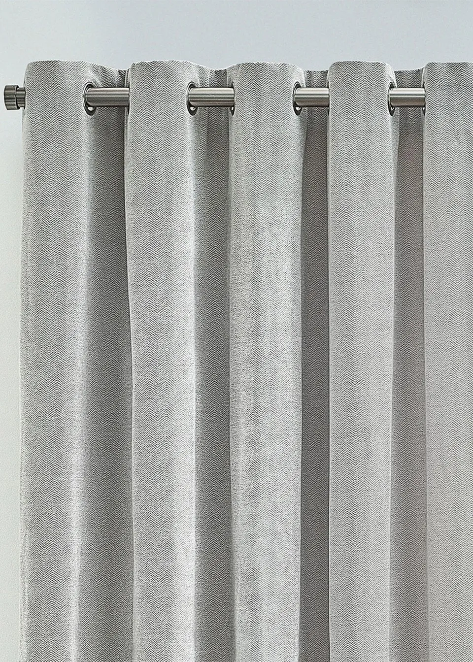 furn. Hudson Herringbone Chenille Eyelet Curtains