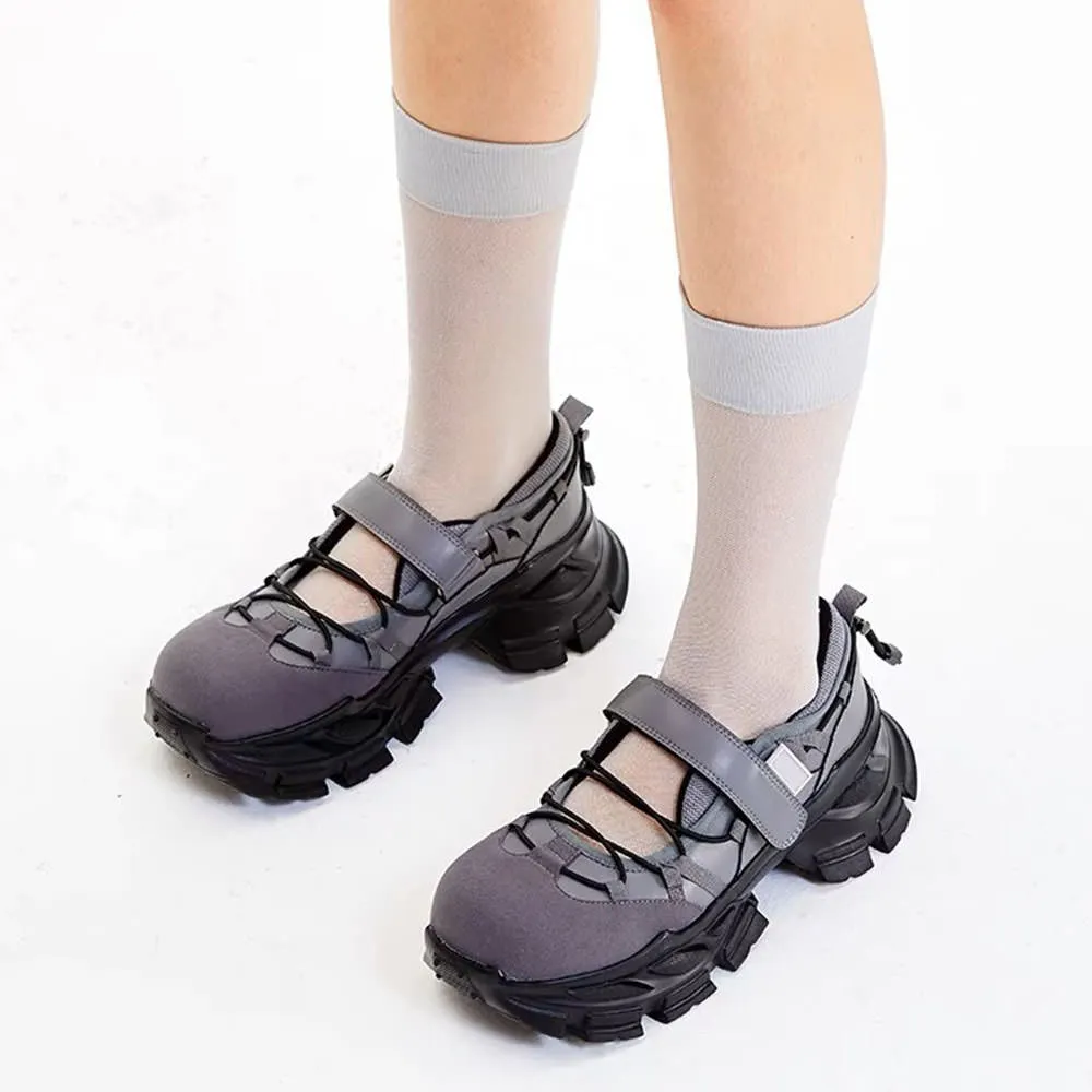 Future World Aesthetic Platform Sandals