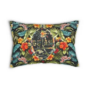 Guam Seal Floral Pillow