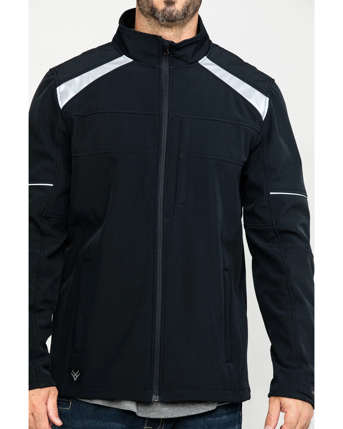 Hawx Men's Reflective Polar Fleece Moto Work Jacket - Tall