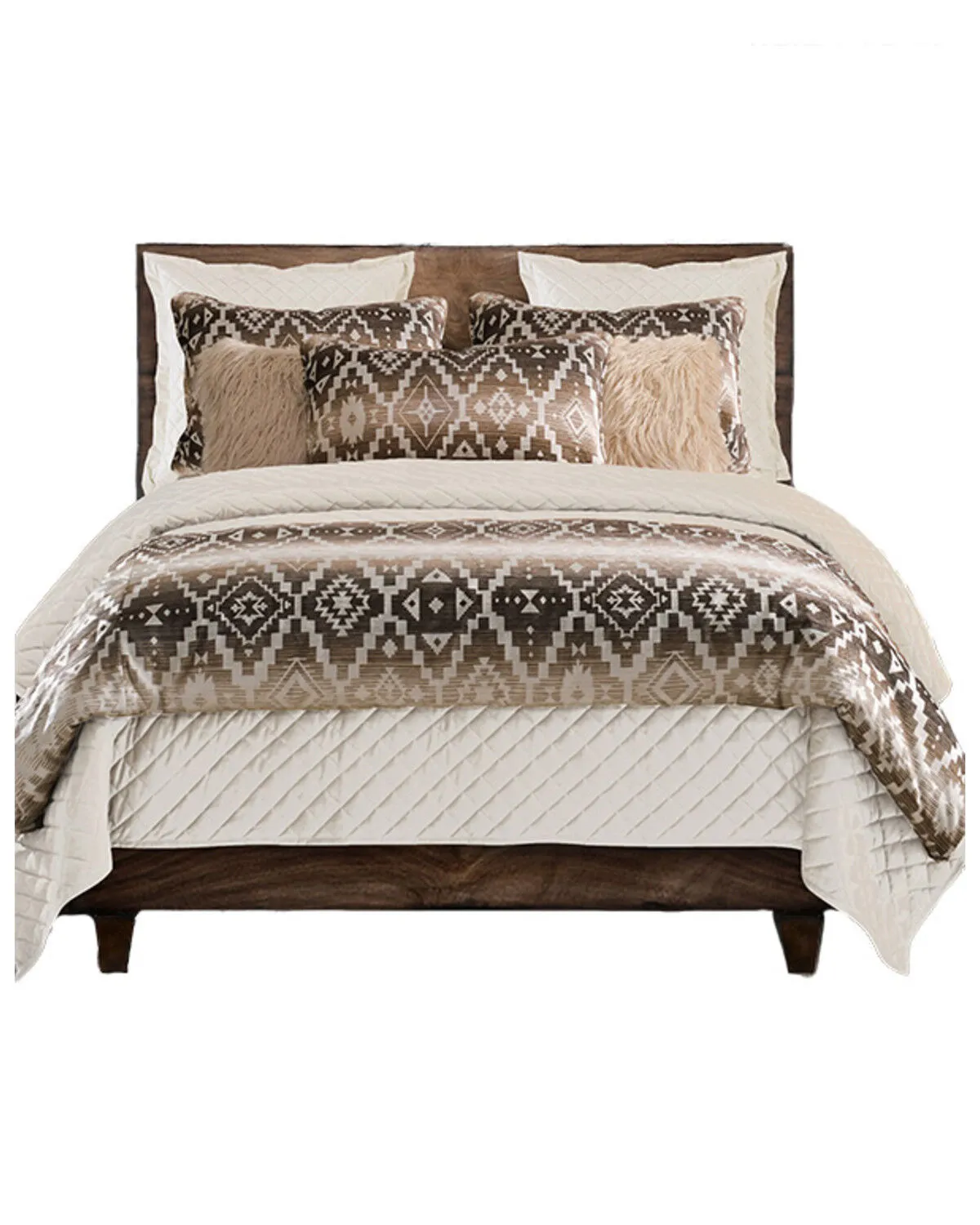 HiEnd Accents Chalet Southwestern Print 3 Piece Duvet Cover Set - Queen Size