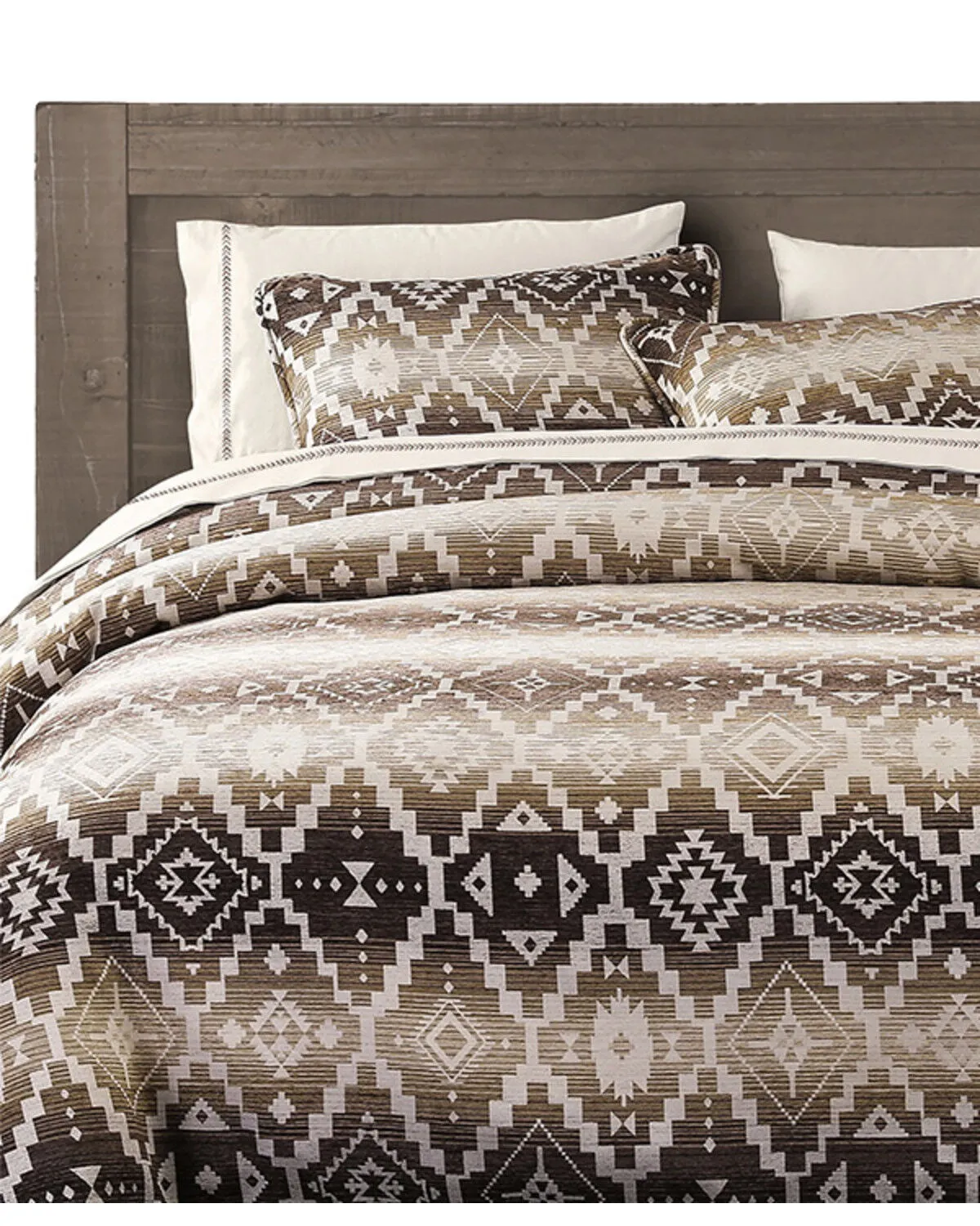 HiEnd Accents Chalet Southwestern Print 3 Piece Duvet Cover Set - Queen Size