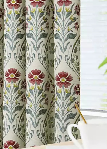 Home Curtains Vermont Single Pencil Pleat Heavyweight Chenille Jacquard Door Curtains | Kaleidoscope