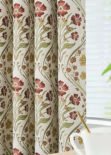 Home Curtains Vermont Single Pencil Pleat Heavyweight Chenille Jacquard Door Curtains | Kaleidoscope