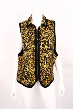 Iconic Vintage 1992 GIANNI VERSACE Leopard Vest