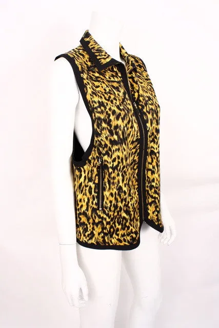 Iconic Vintage 1992 GIANNI VERSACE Leopard Vest