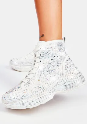 Icy Shining Queen Rhinestone Sneakers-